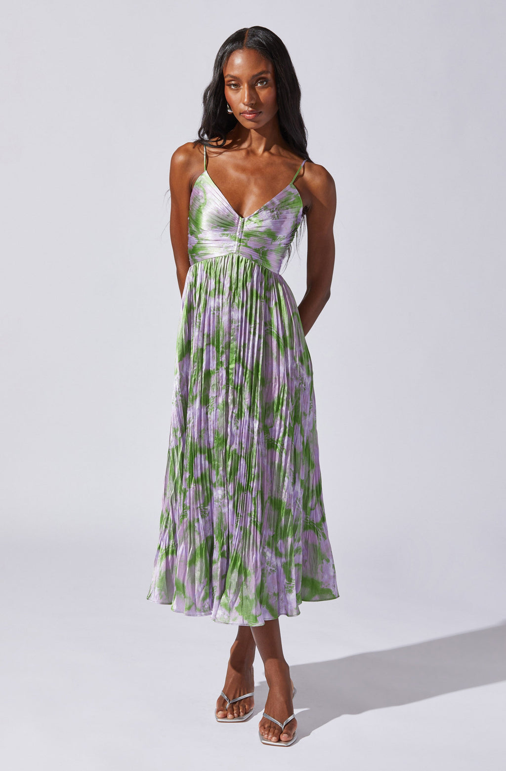 Maeve Pleated Midi Dress