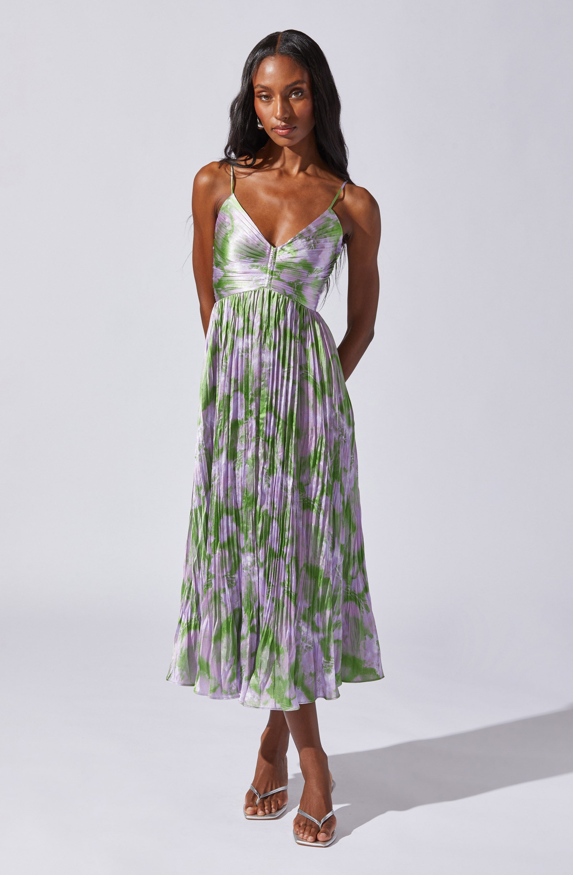 Maeve Pleated Midi Dress