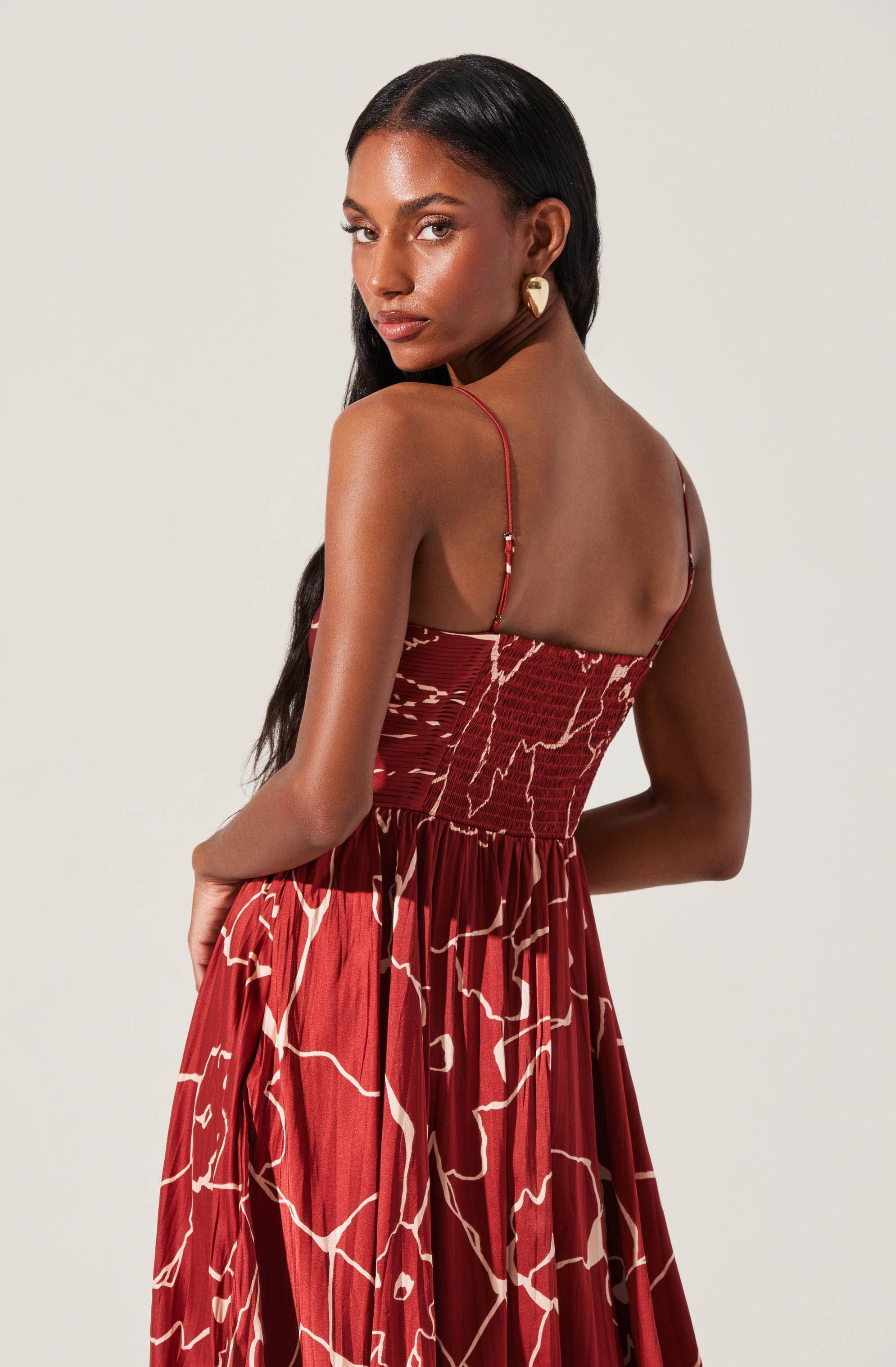 Maeve Pleated Midi Dress