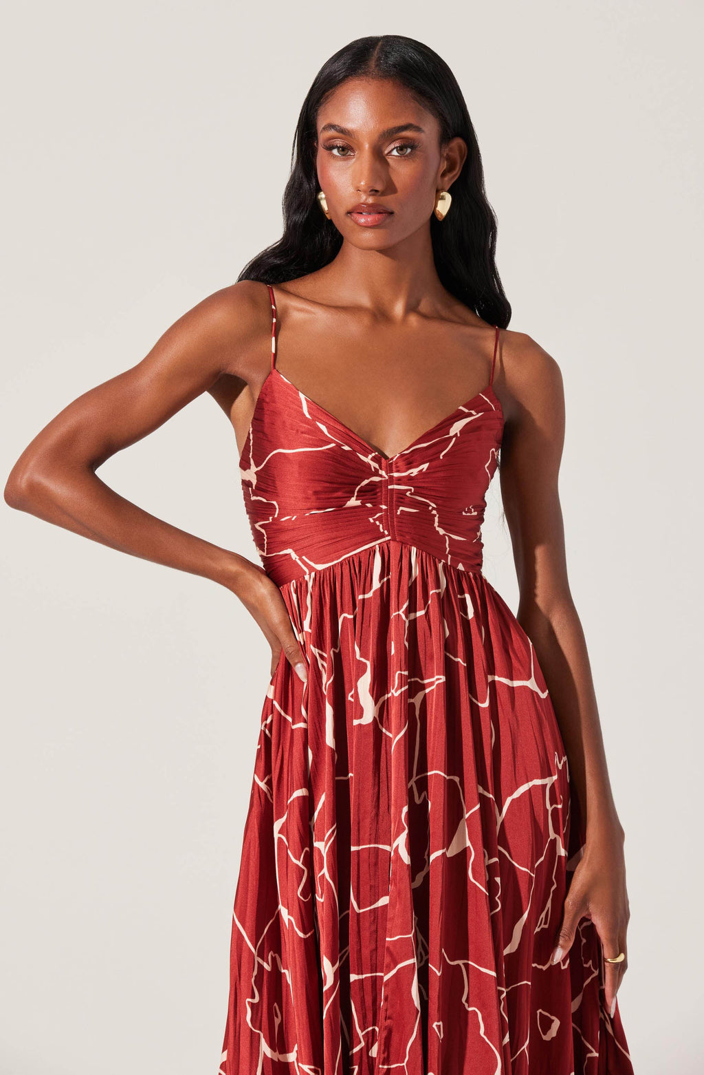 Maeve Pleated Midi Dress