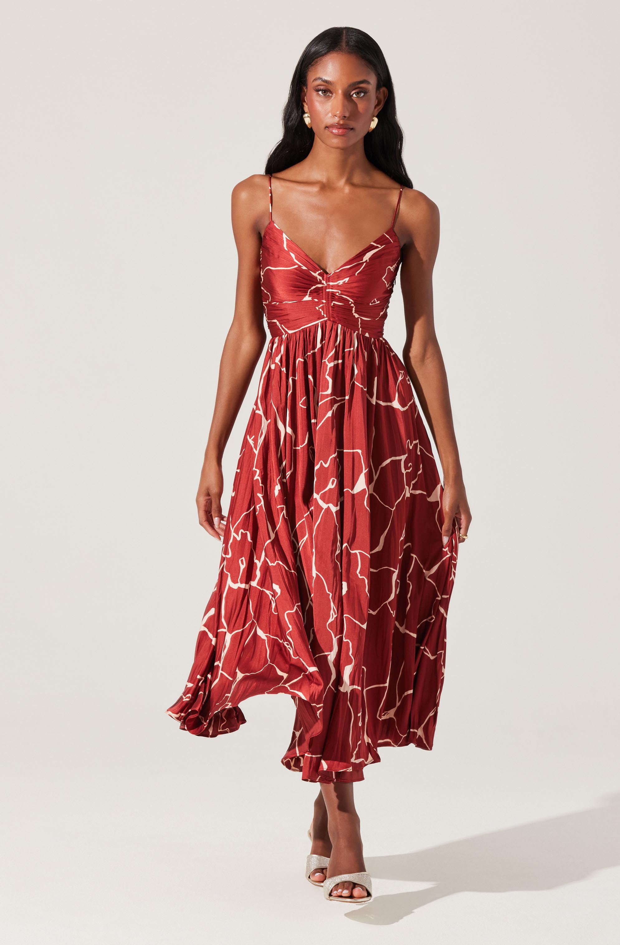 Maeve Pleated Midi Dress