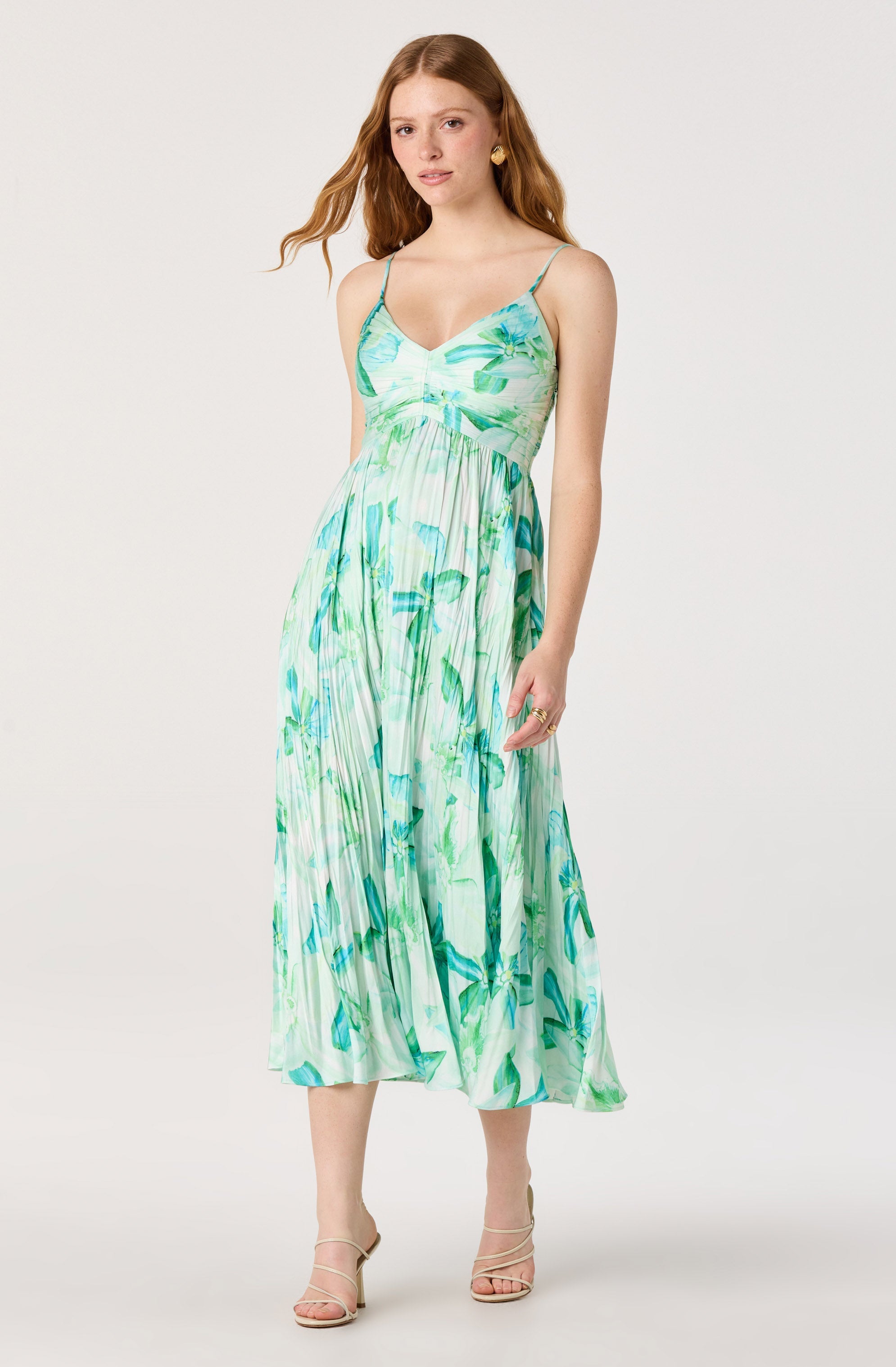 Maeve Pleated Midi Dress