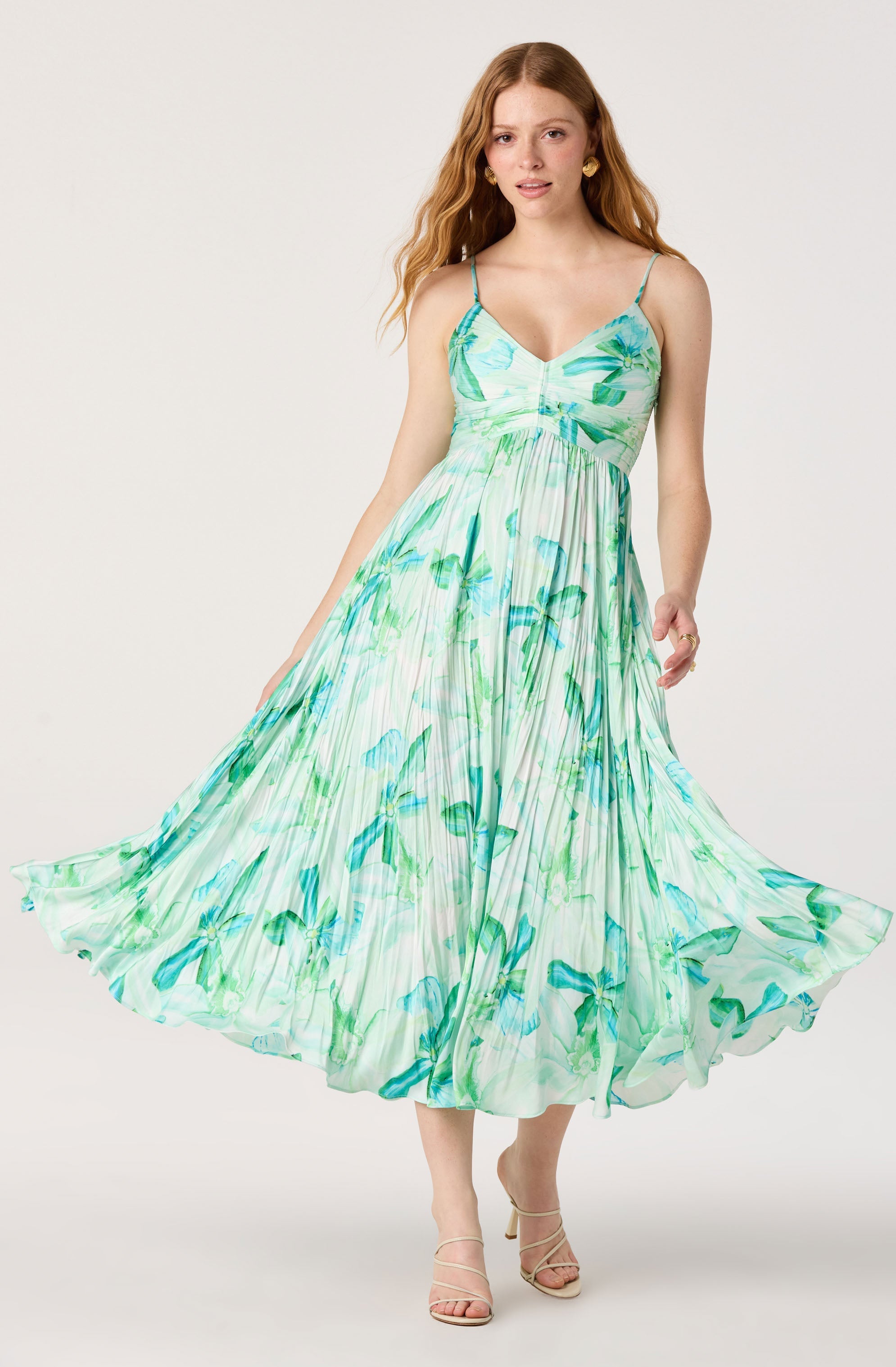 Maeve Pleated Midi Dress