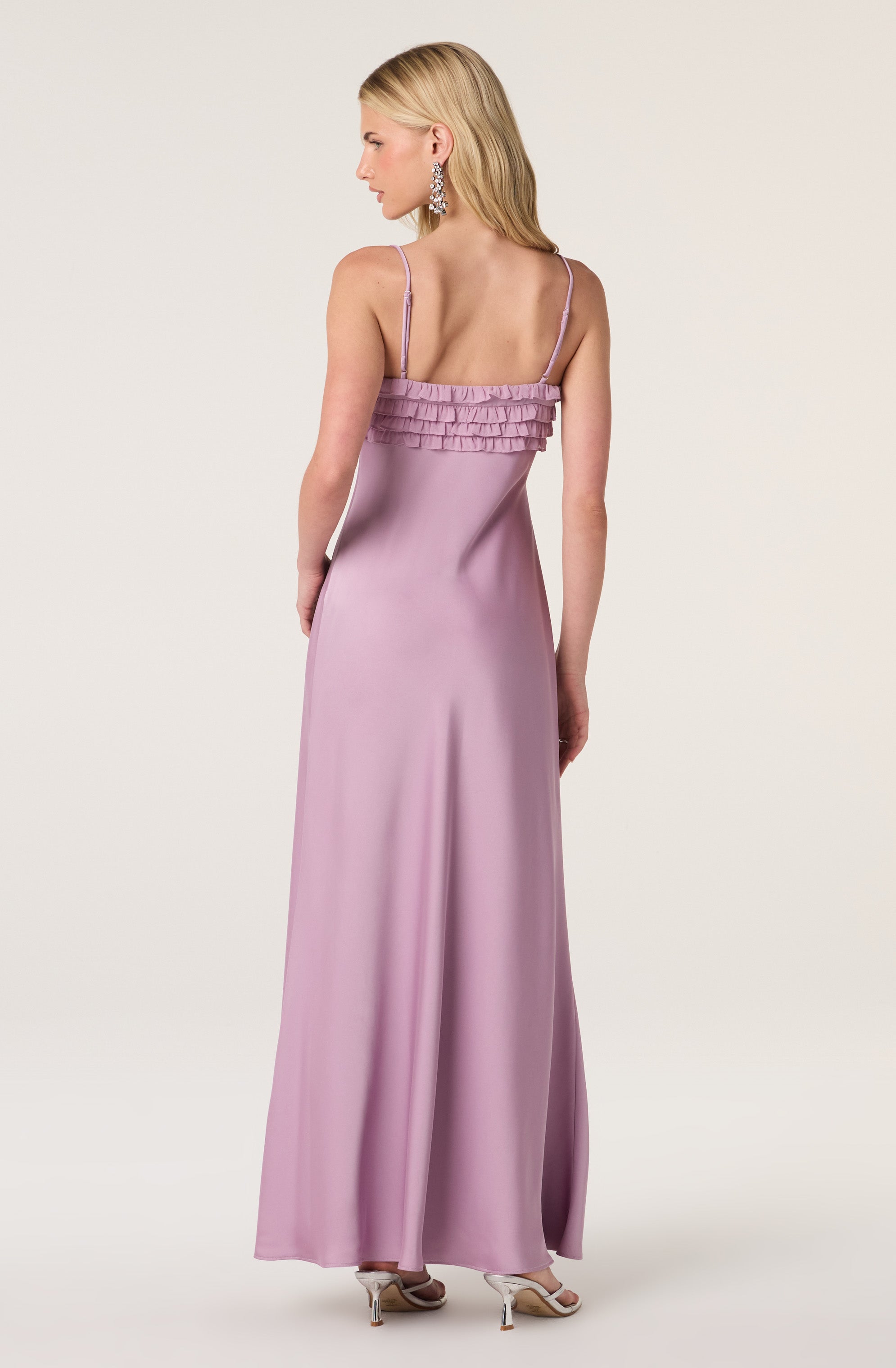 Jade Ruffle Trim Maxi Dress