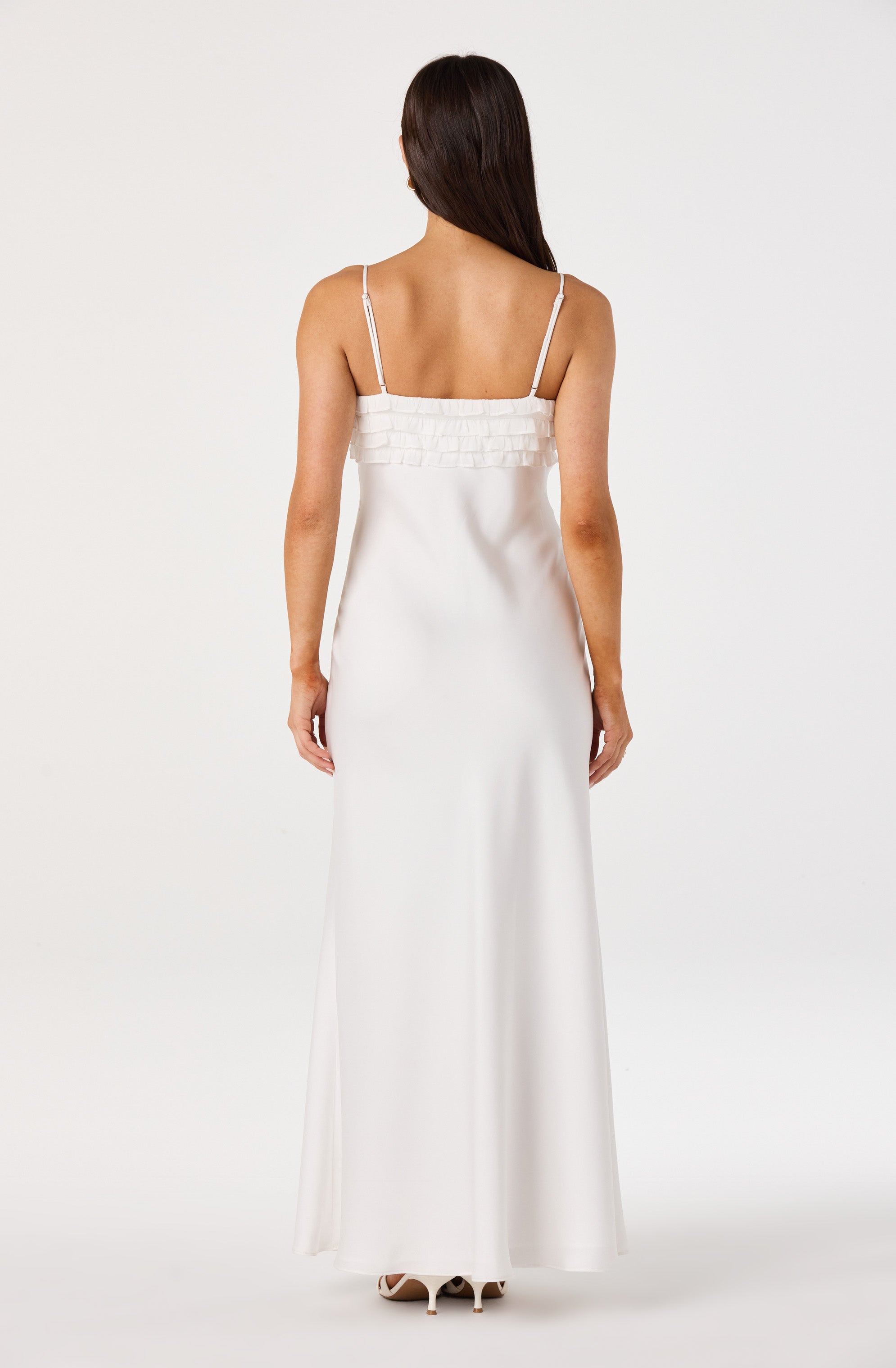 Jade Ruffle Trim Maxi Dress