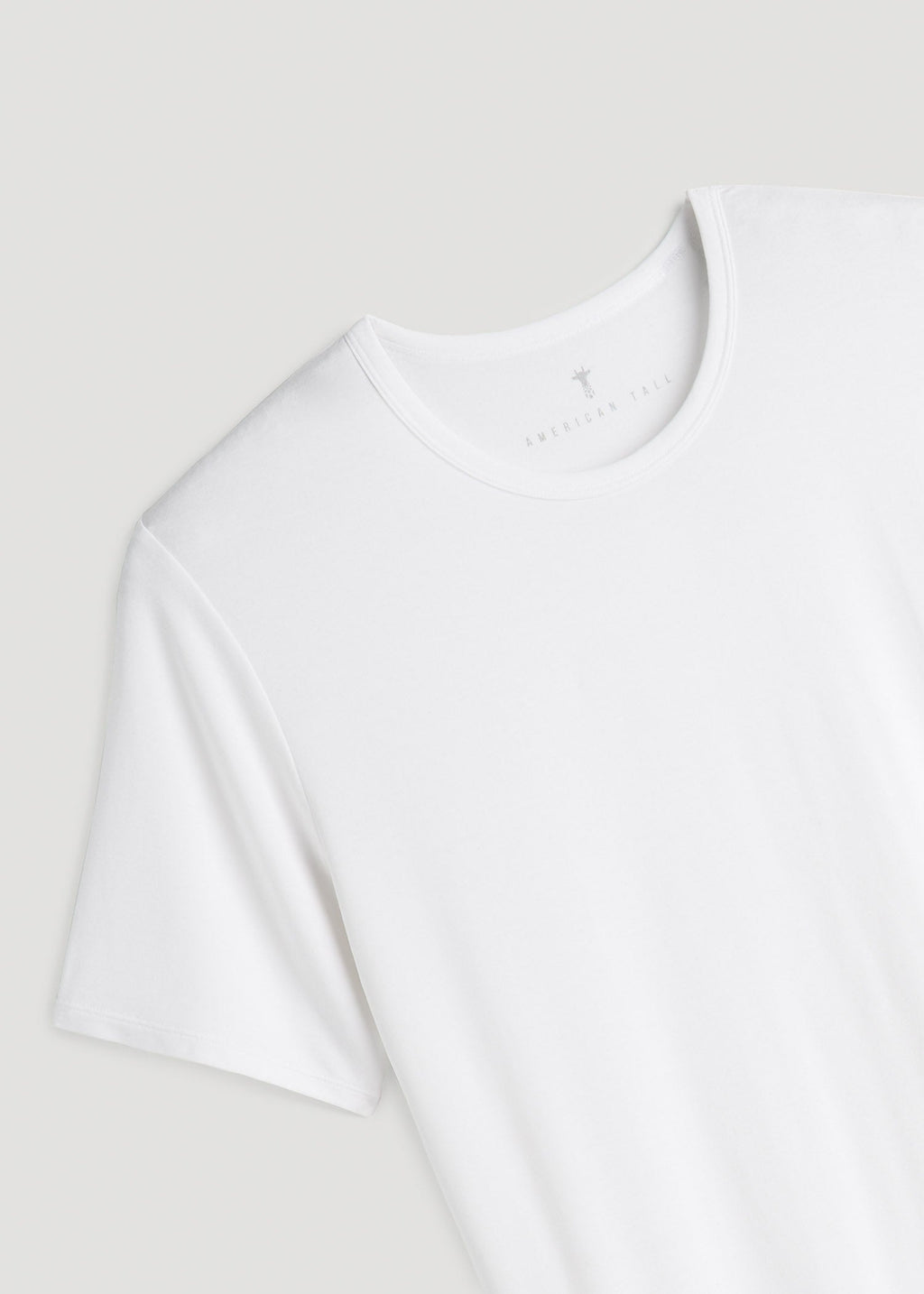 2-Pack Luxe Modal Crewneck Undershirts for Tall Men in White