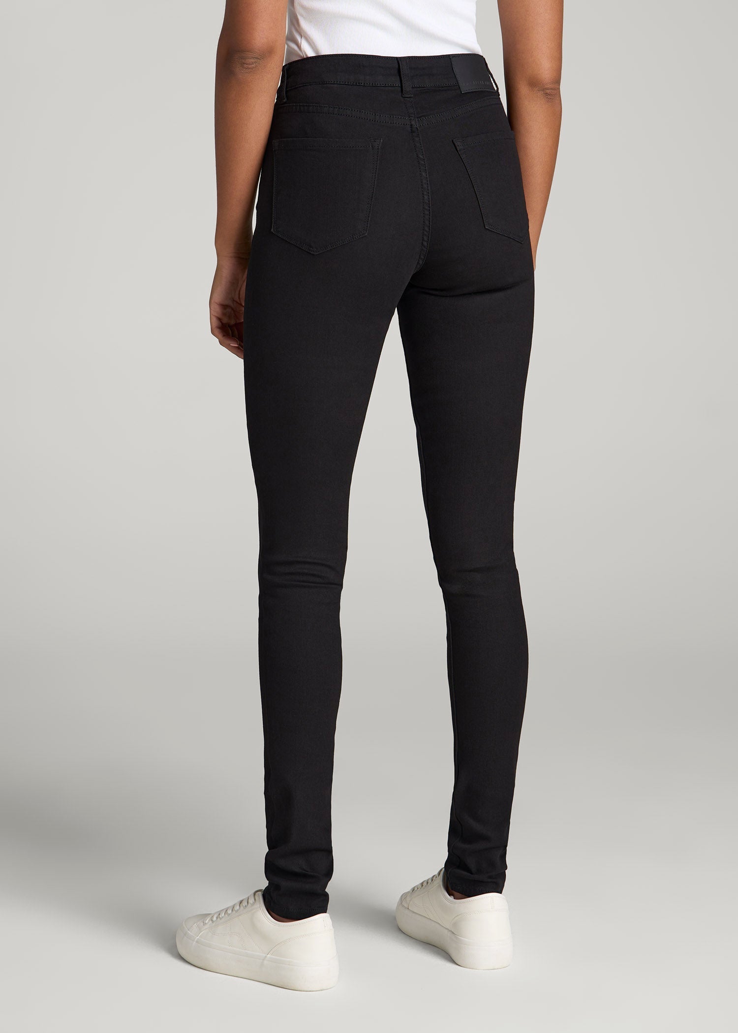 Georgia High-Rise Skinny Jeans for Tall Women in Black