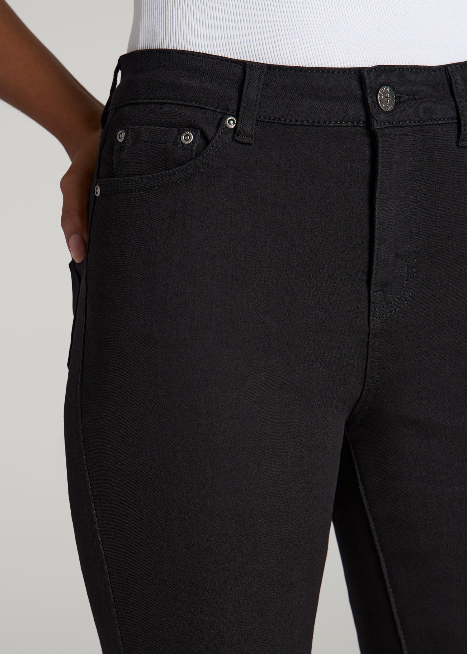 Georgia High-Rise Skinny Jeans for Tall Women in Black