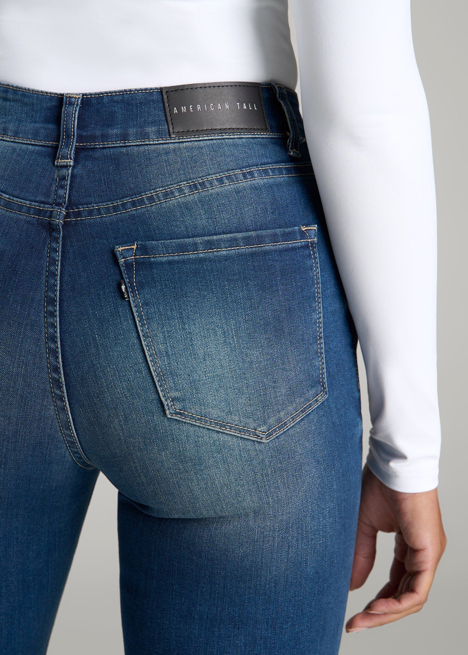 Georgia High-Rise Skinny Jeans for Tall Women in Classic Blue