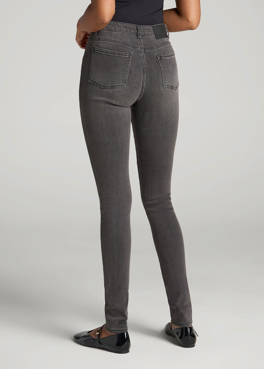 Georgia High-Rise Skinny Jeans for Tall Women in True Grit Grey