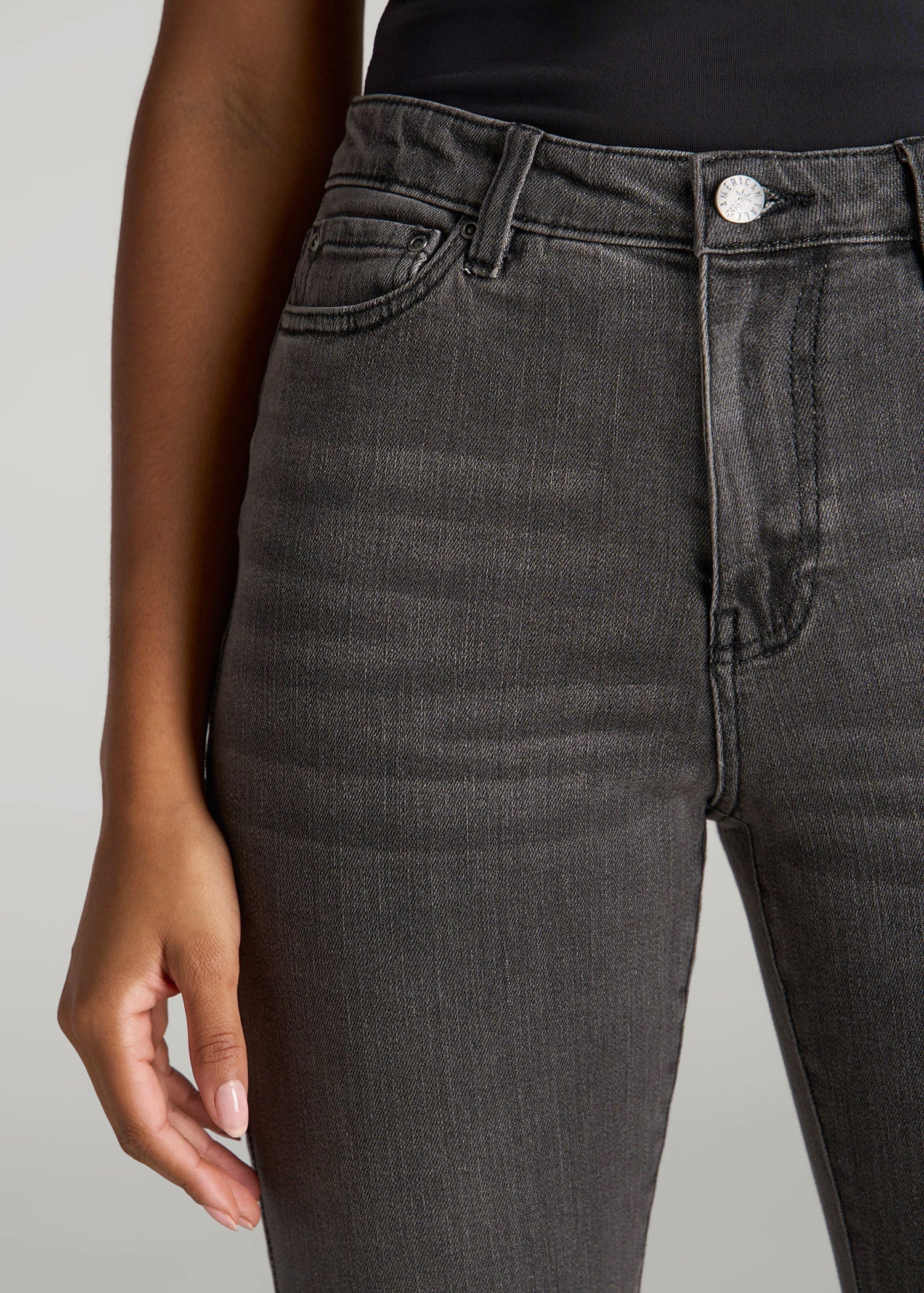 Georgia High-Rise Skinny Jeans for Tall Women in True Grit Grey