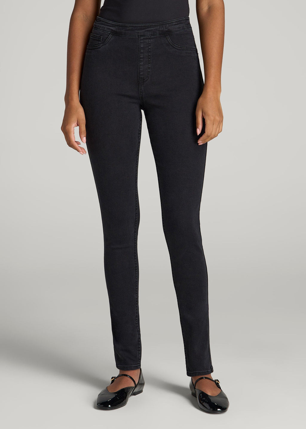Jeggings for Tall Women in Washed Black