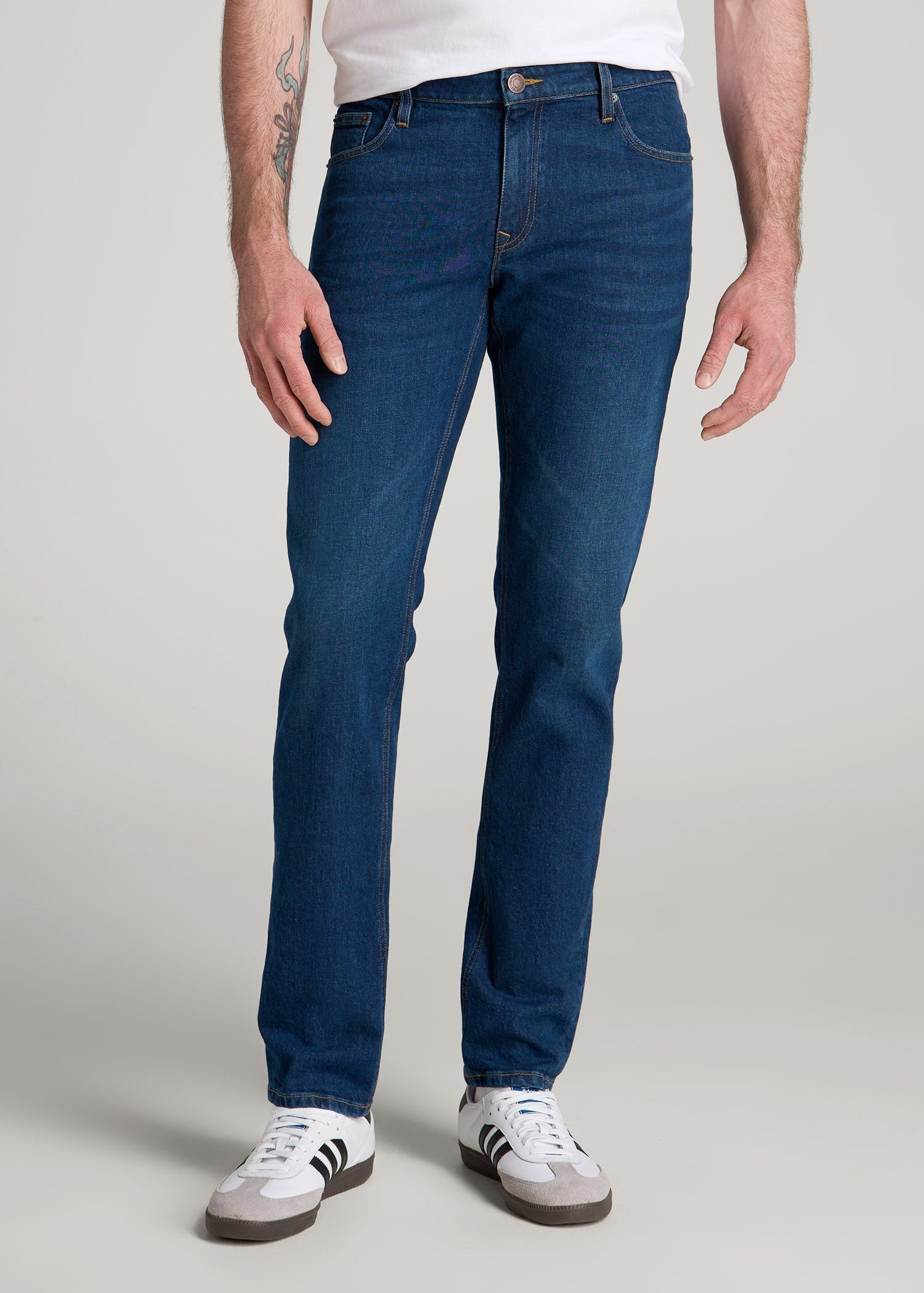Americana Collection Carman Tapered Fit Jeans For Tall Men in Crown Blue