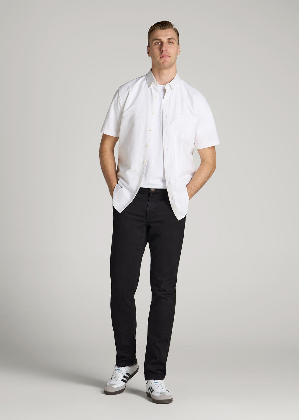 Americana Collection Carman Tapered Fit Jeans For Tall Men in Lark Black
