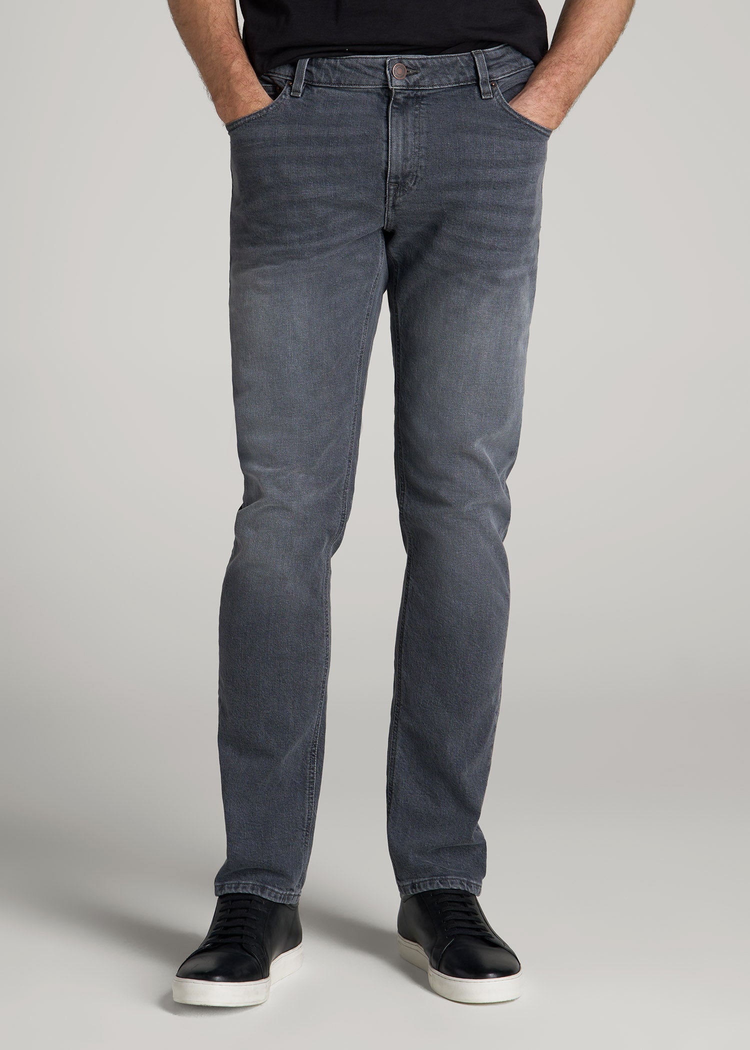 Americana Collection Carman Tapered Fit Jeans For Tall Men in Wolf Grey