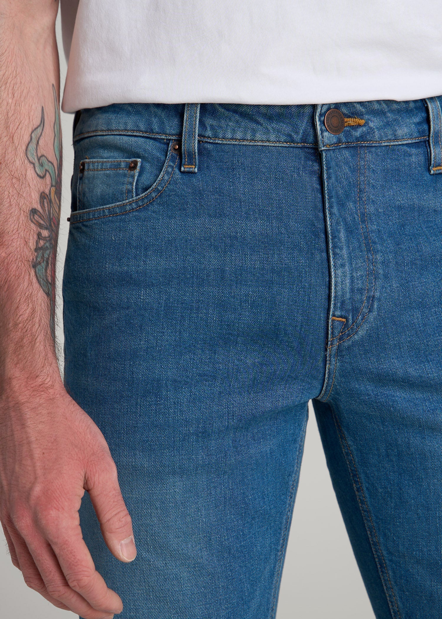 Americana Collection Dylan Slim Fit Jeans For Tall Men in Sail Blue