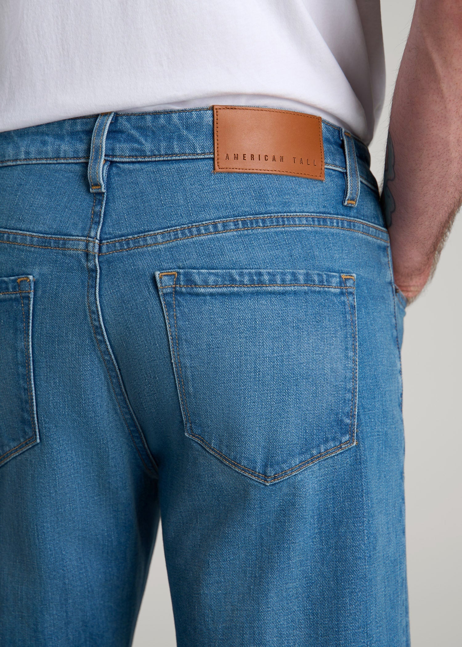 Americana Collection J1 Straight Fit Jeans For Tall Men in Sail Blue