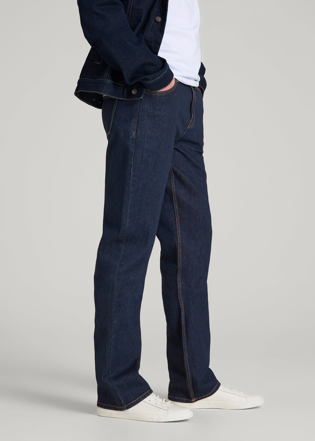 Noah Bootcut Jeans for Tall Men in Deep Indigo Wash