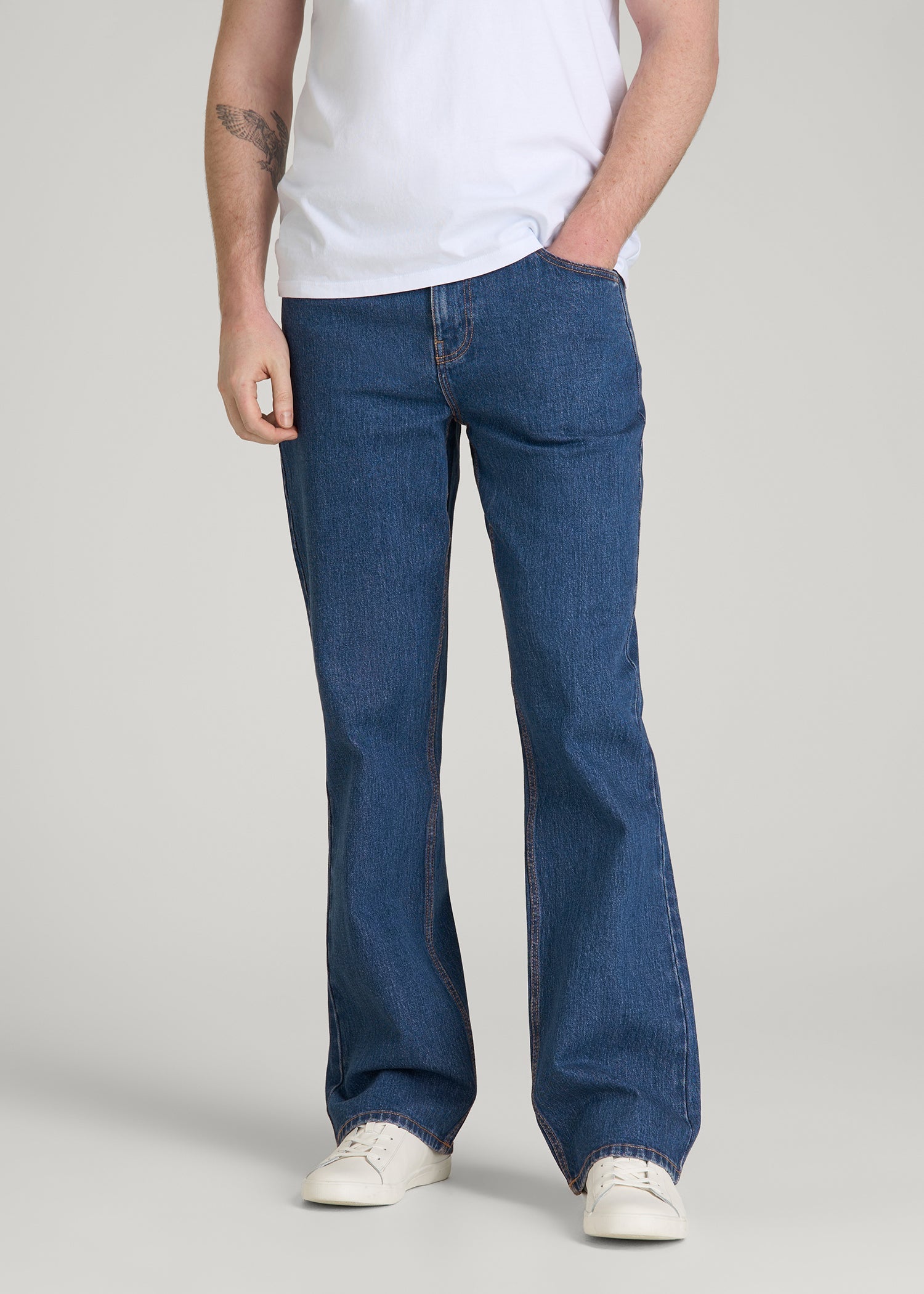 Noah Bootcut Jeans for Tall Men in New Colorado Blue