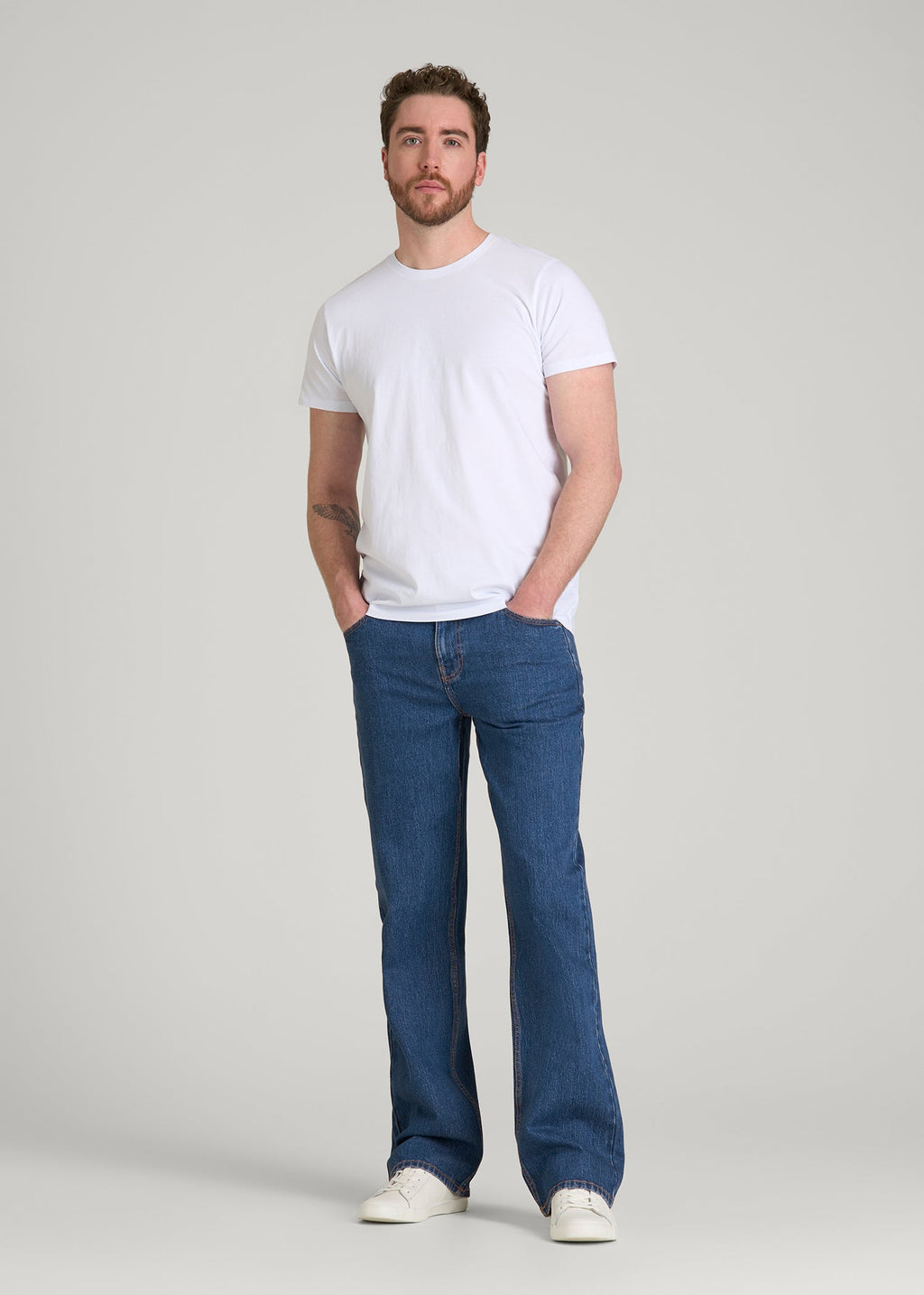 Noah Bootcut Jeans for Tall Men in New Colorado Blue