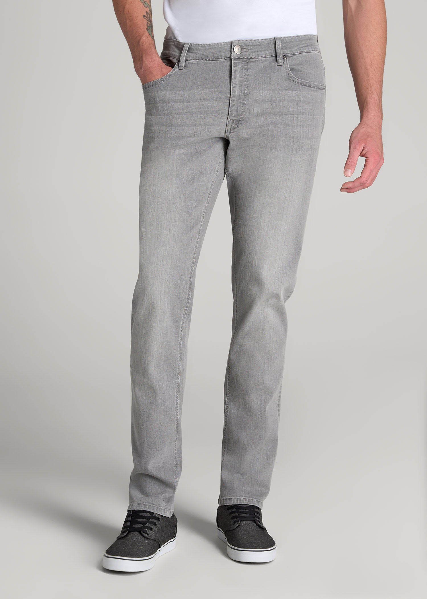 Carman TAPERED Jeans for Tall Men in Concrete Grey