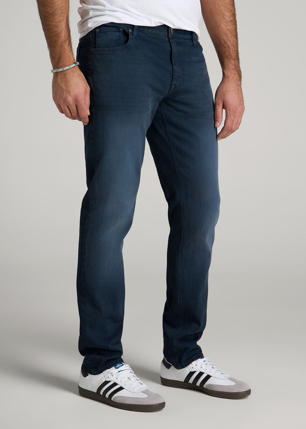 Carman TAPERED Jeans for Tall Men in Faded Blue Black