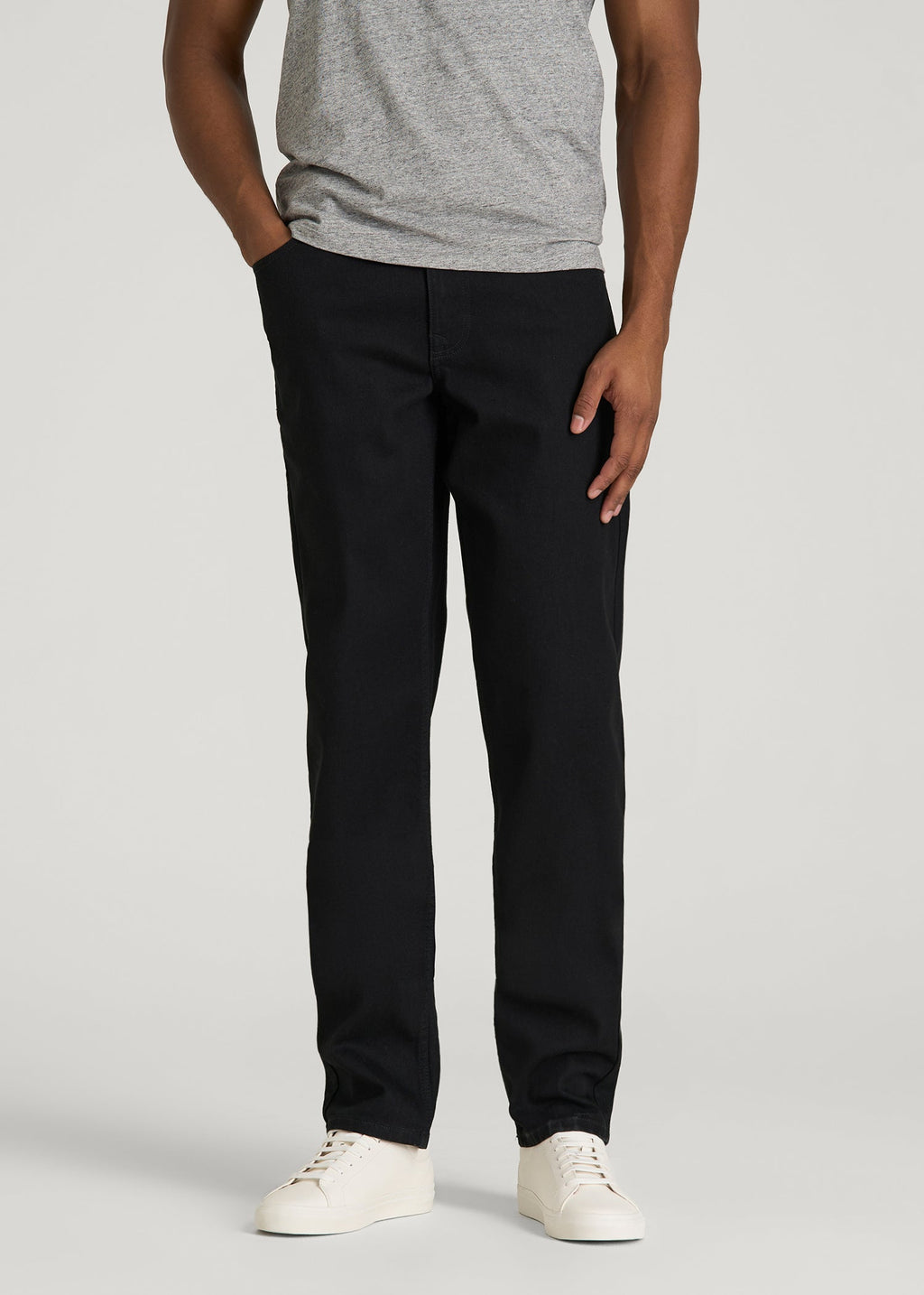 Carman TAPERED Jeans for Tall Men in Optimum Black