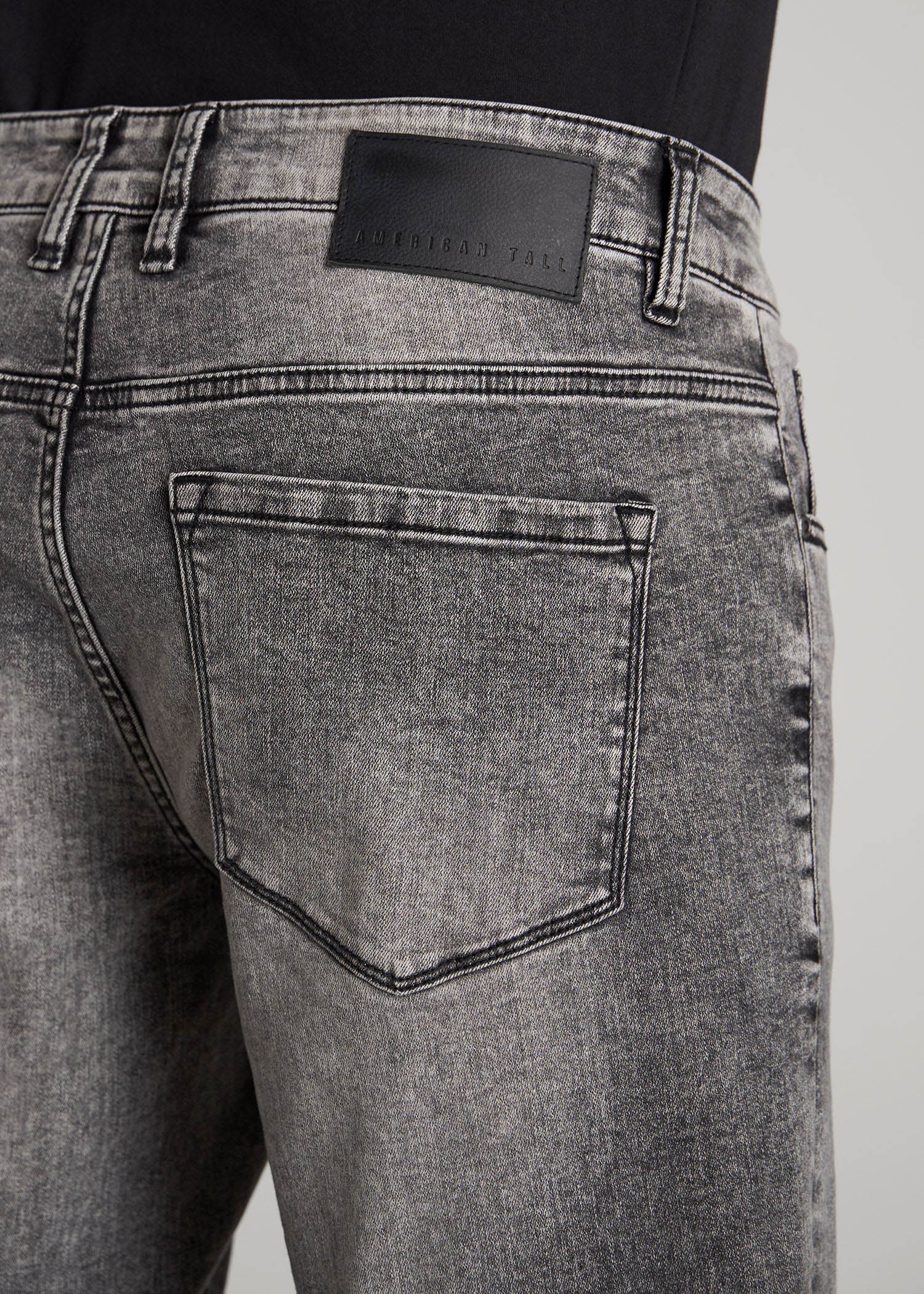 Carman TAPERED Jeans for Tall Men in Washed Faded Black