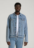 Classic Denim Jacket for Tall Men in Perfect Blue