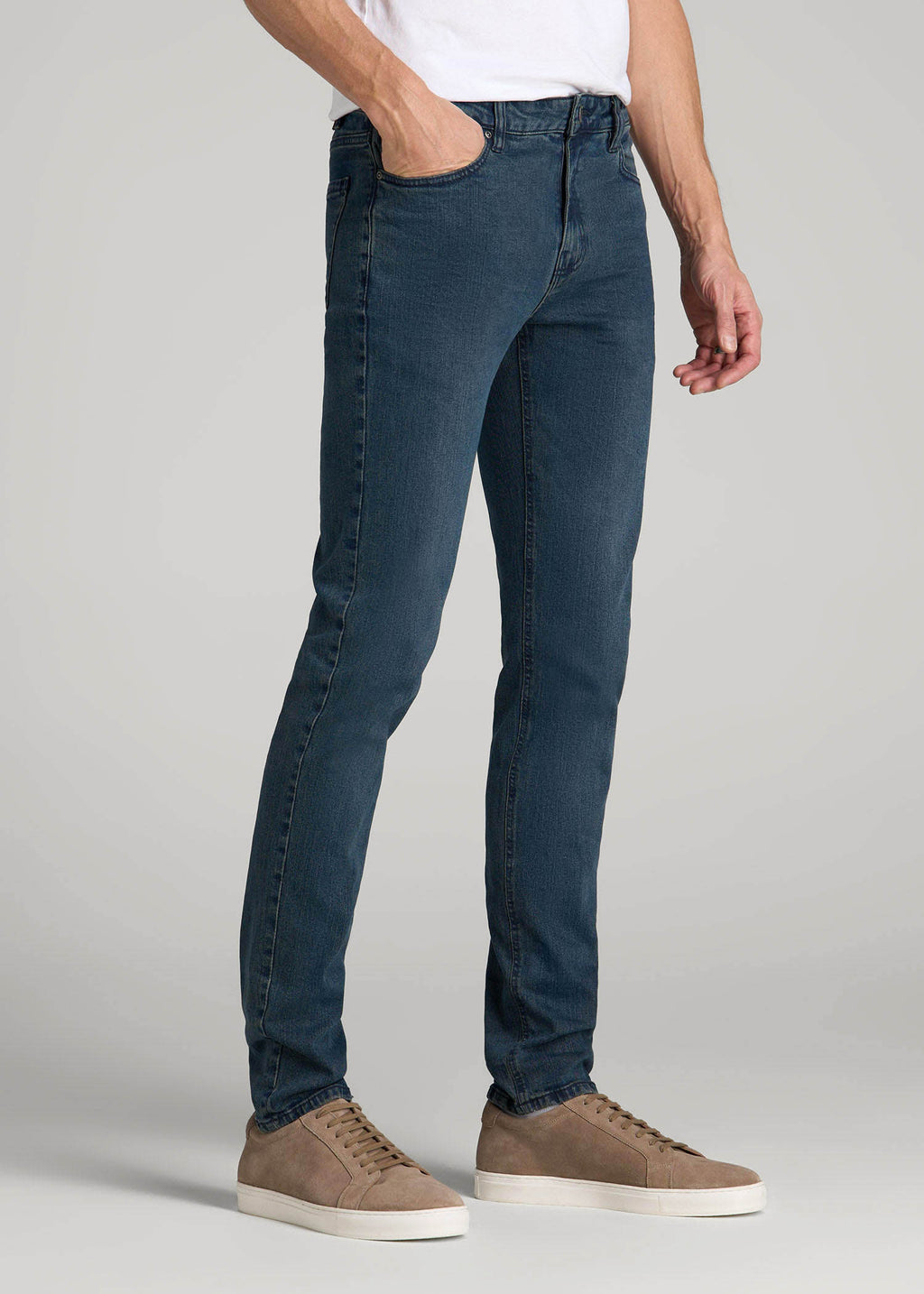 Dylan Slim Fit Jeans for Tall Men in Coastal Blue