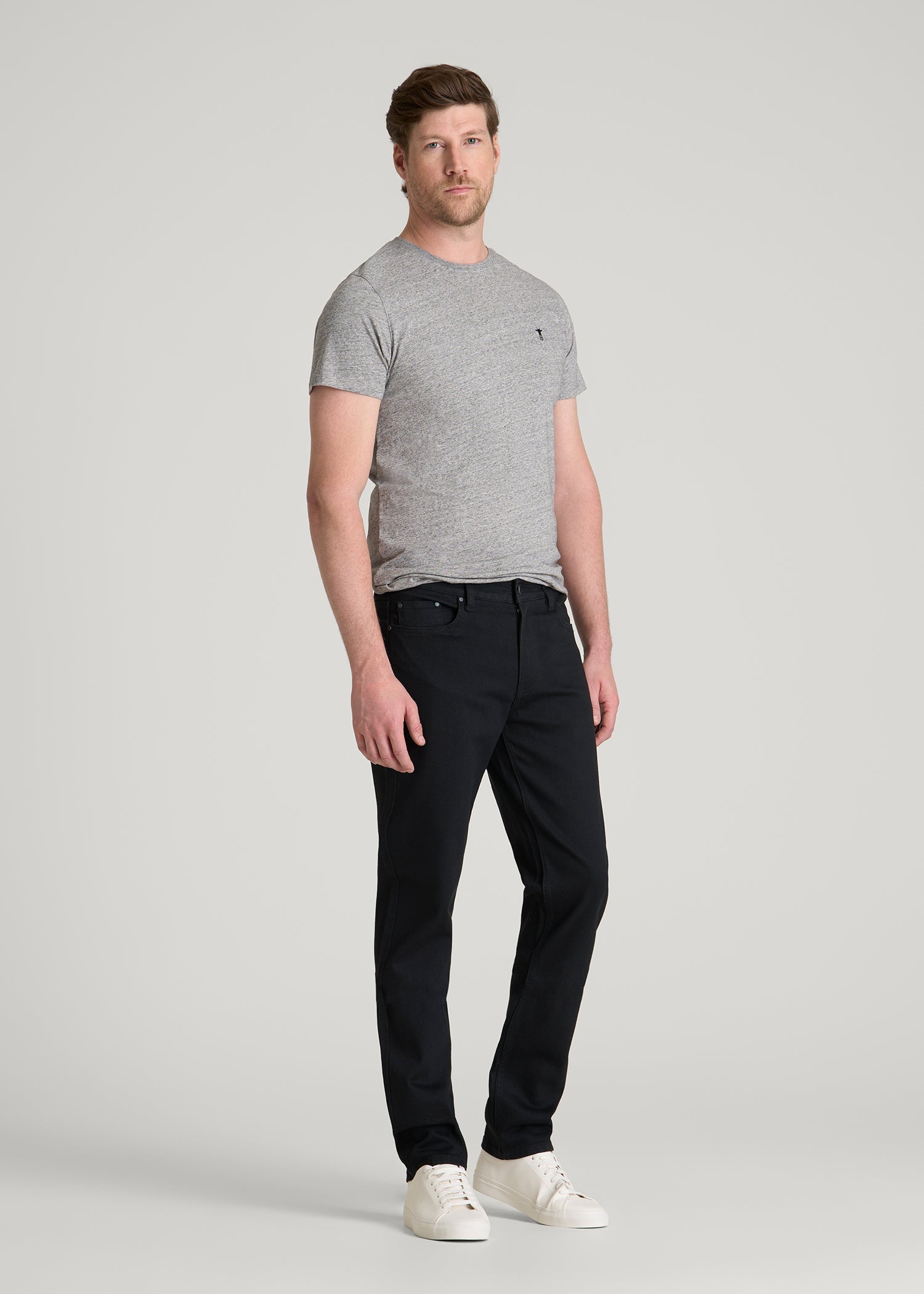 Dylan Slim Fit Jeans for Tall Men in Optimum Black