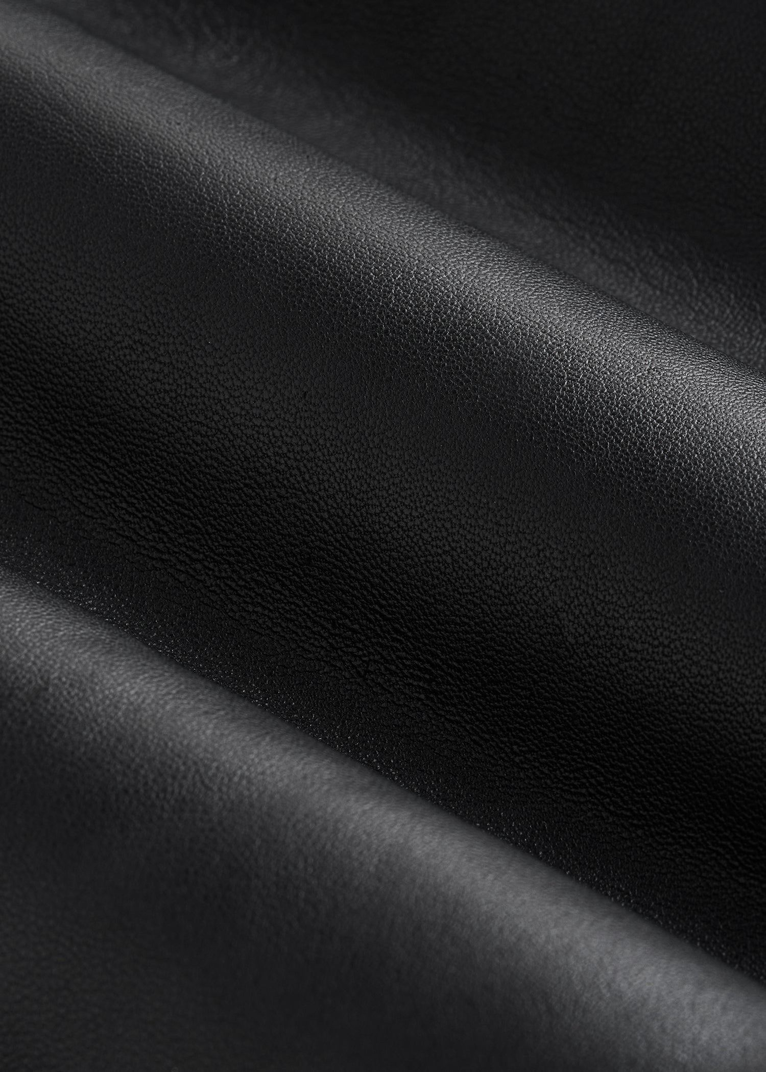 Genuine Leather Hooded Bomber for Tall Men in Black