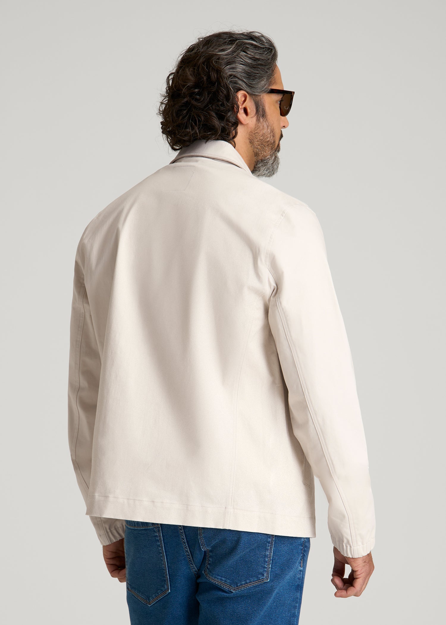 Harrington Jacket for Tall Men in Crystal Sand