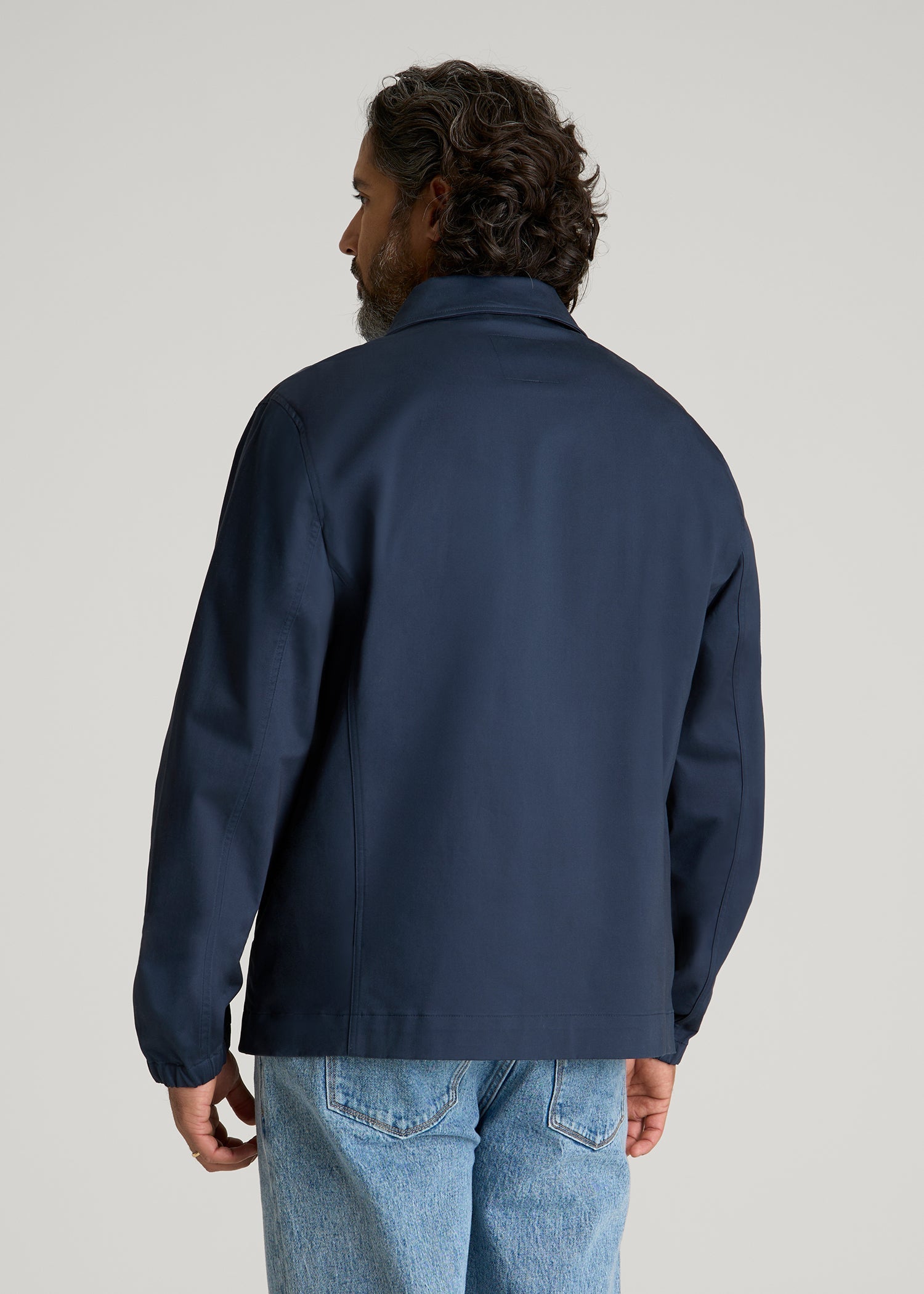 Harrington Jacket for Tall Men in Navy Blue