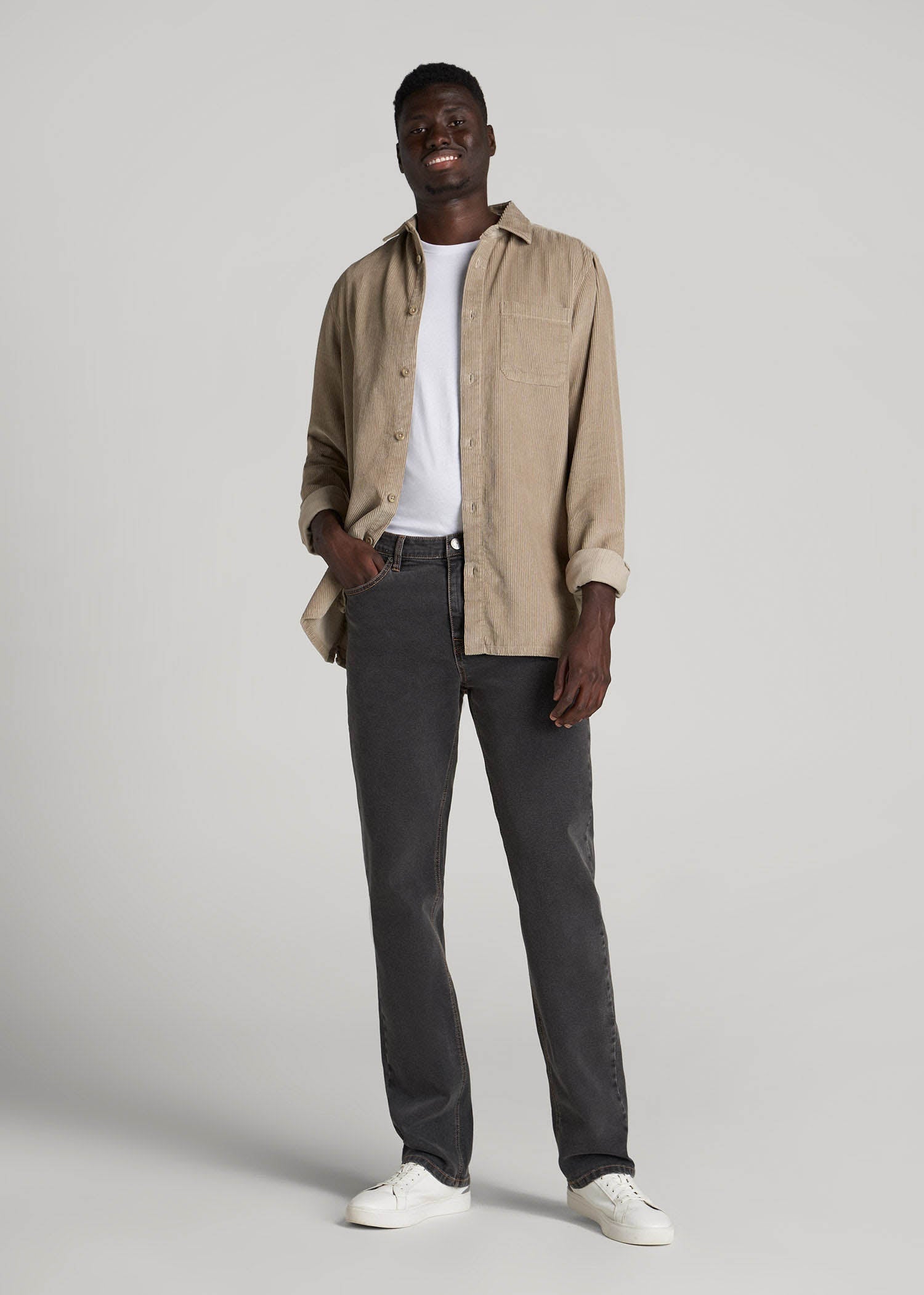 J1 STRAIGHT LEG Jeans for Tall Men in Dark Grey Denim