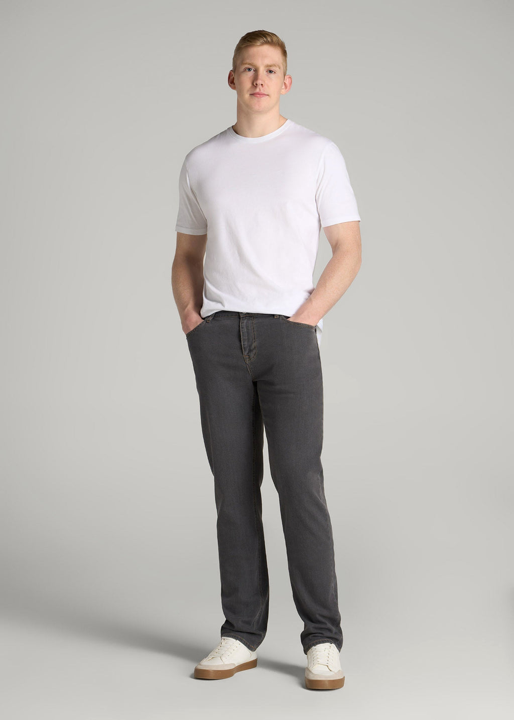 J1 STRAIGHT LEG Jeans for Tall Men in Grey