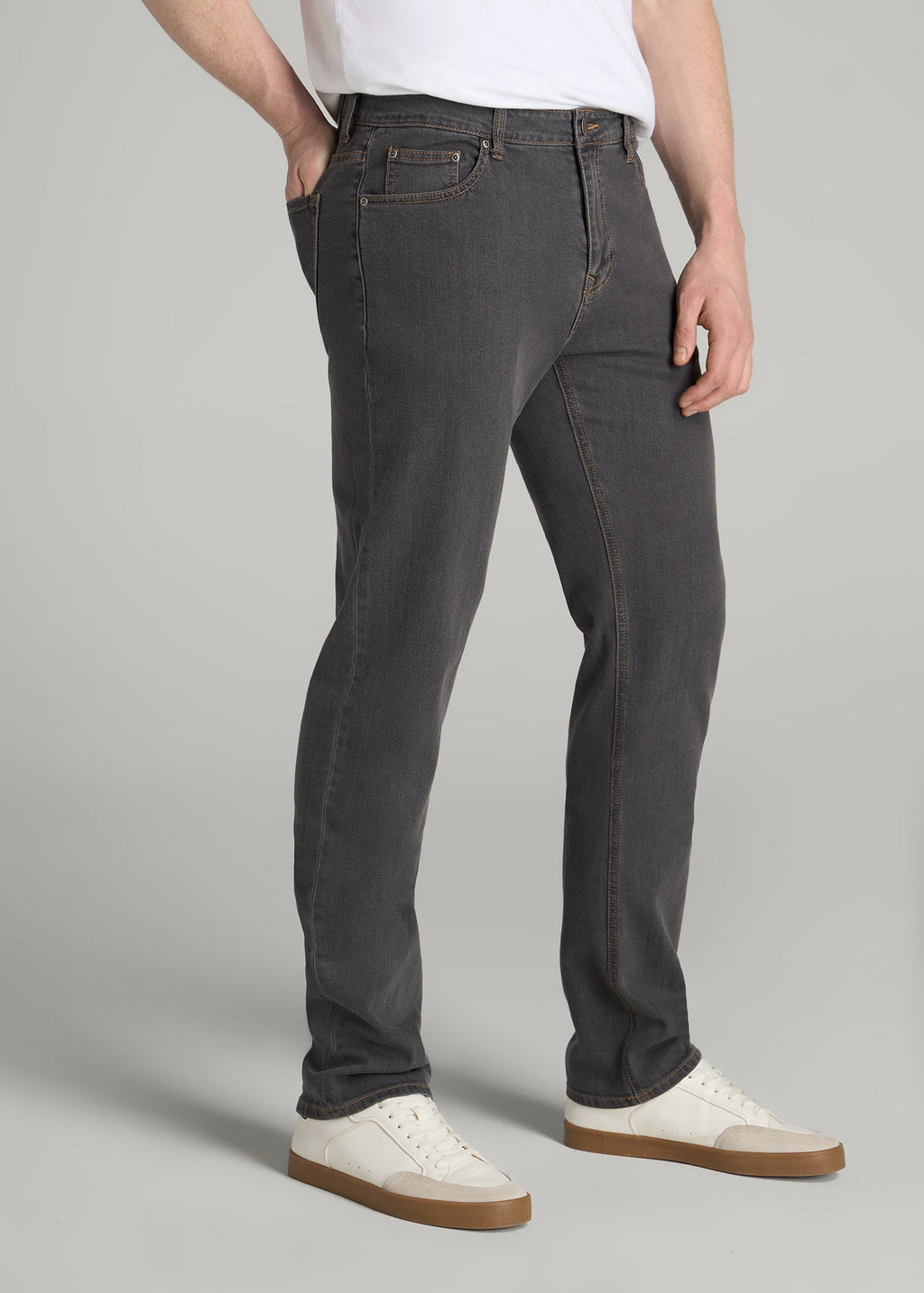 J1 STRAIGHT LEG Jeans for Tall Men in Grey