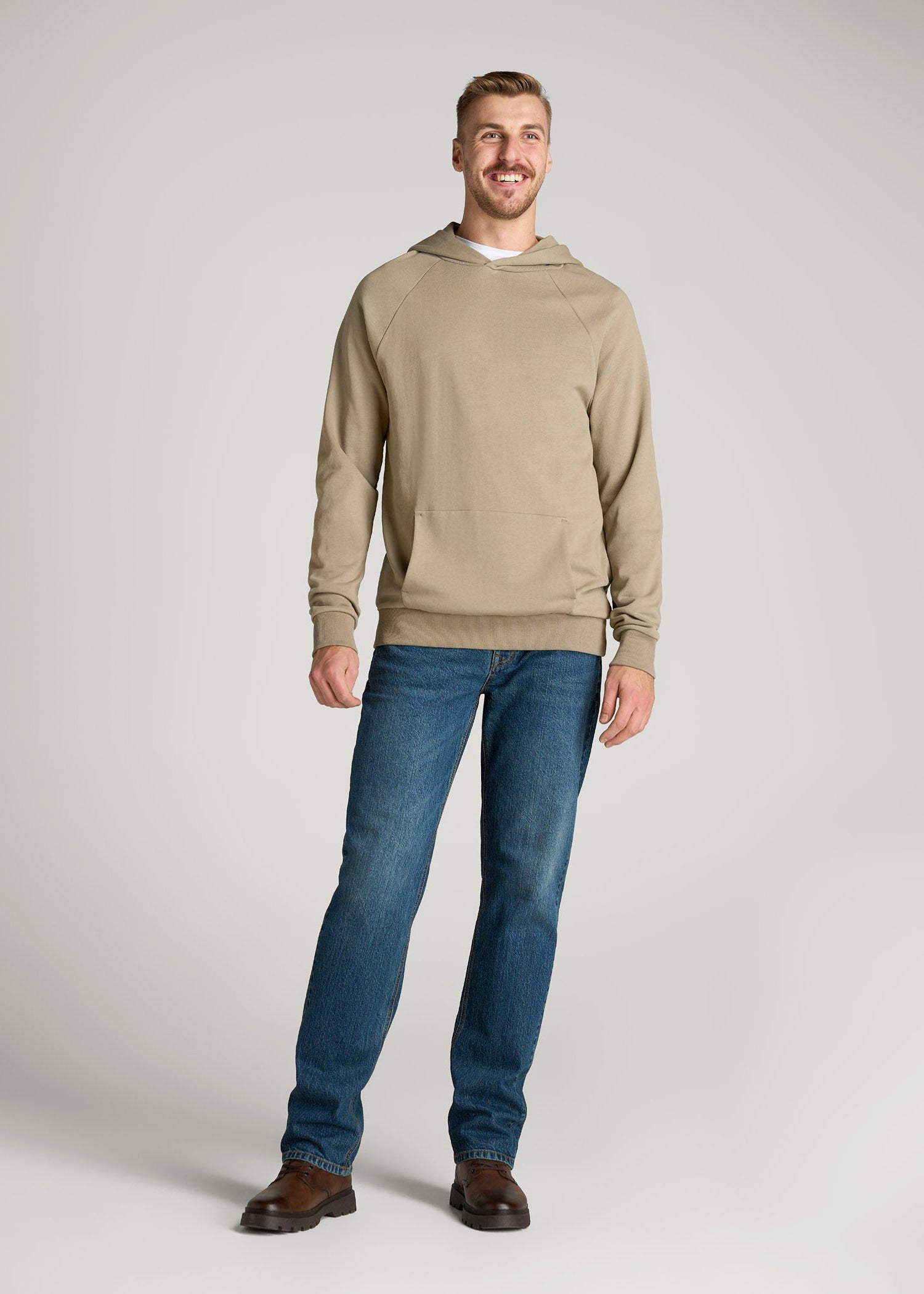 LJ&S STRAIGHT LEG Jeans for Tall Men in Machine Blue
