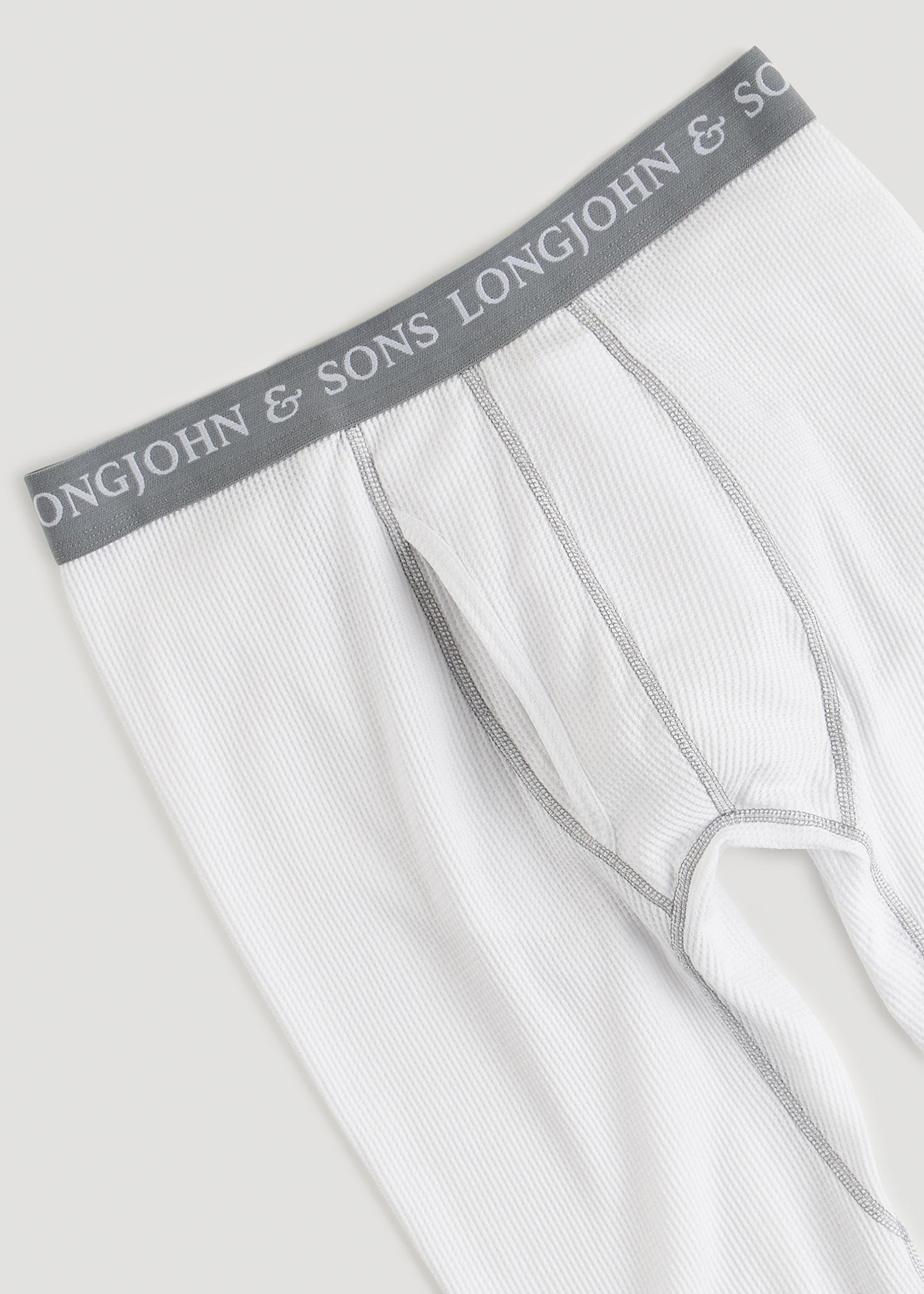 LJ&S Long Thermal Underwear for Tall Men in White