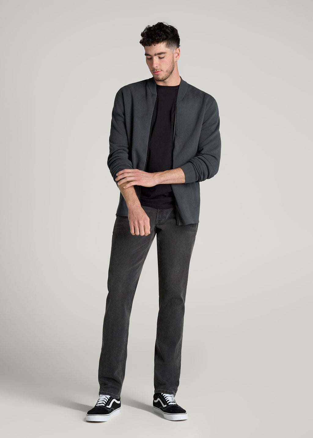 LJ&S TAPERED Jeans for Tall Men in Industrial Grey