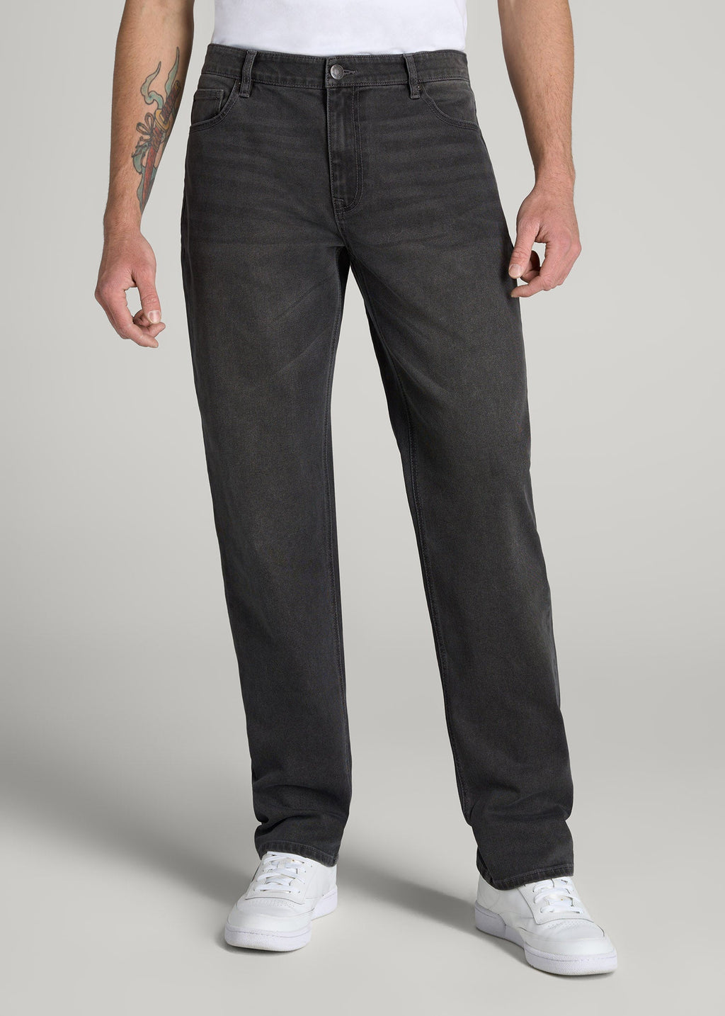 LJ&S STRAIGHT LEG Jeans for Tall Men in Industrial Grey