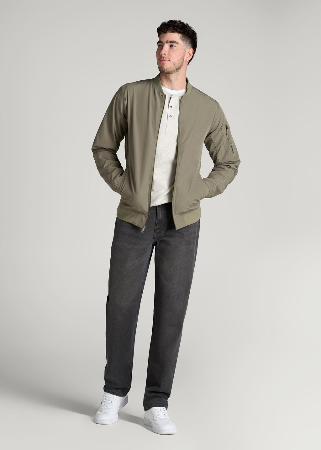 LJ&S STRAIGHT LEG Jeans for Tall Men in Industrial Grey
