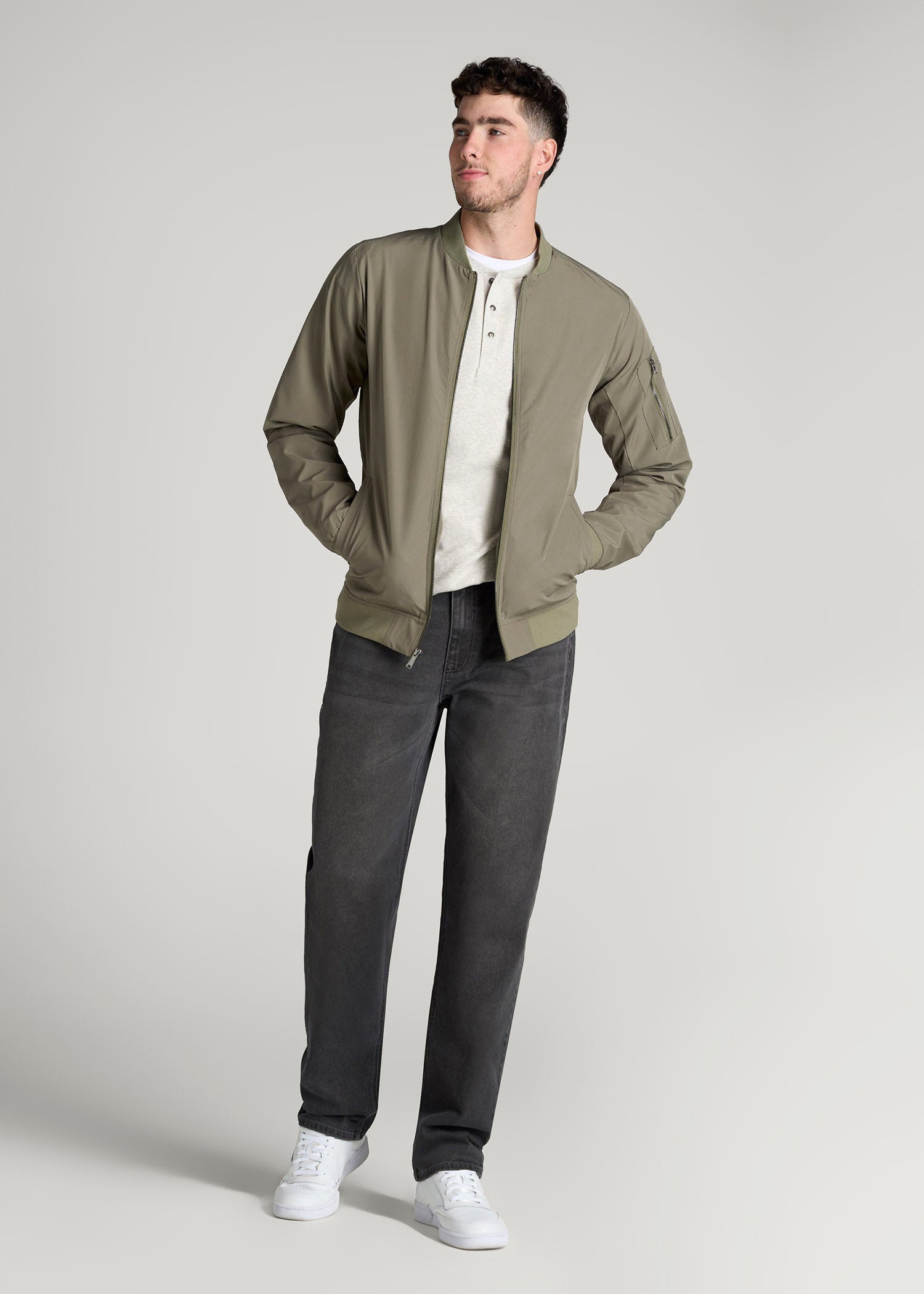 LJ&S STRAIGHT LEG Jeans for Tall Men in Industrial Grey