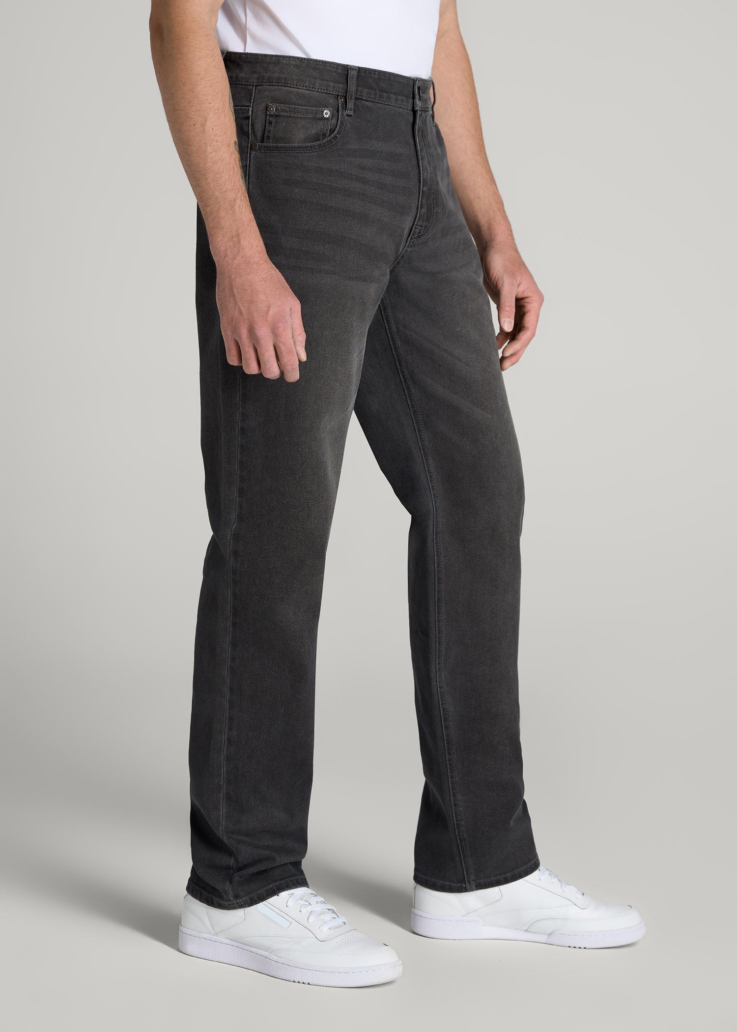 LJ&S STRAIGHT LEG Jeans for Tall Men in Industrial Grey