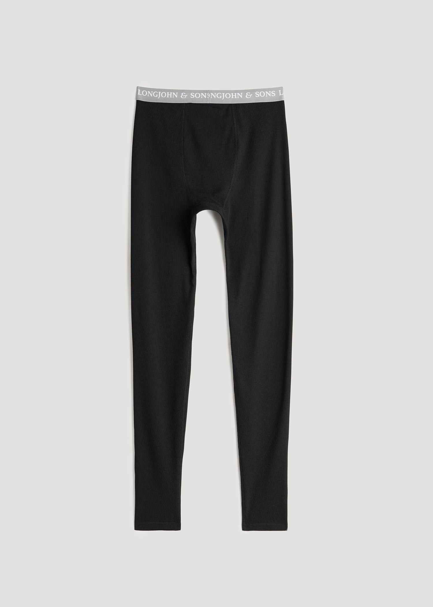 LJ&S Long Thermal Underwear for Tall Men in Black