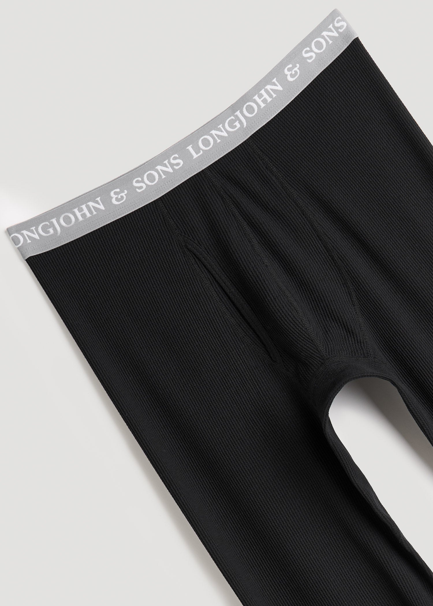 LJ&S Long Thermal Underwear for Tall Men in Black