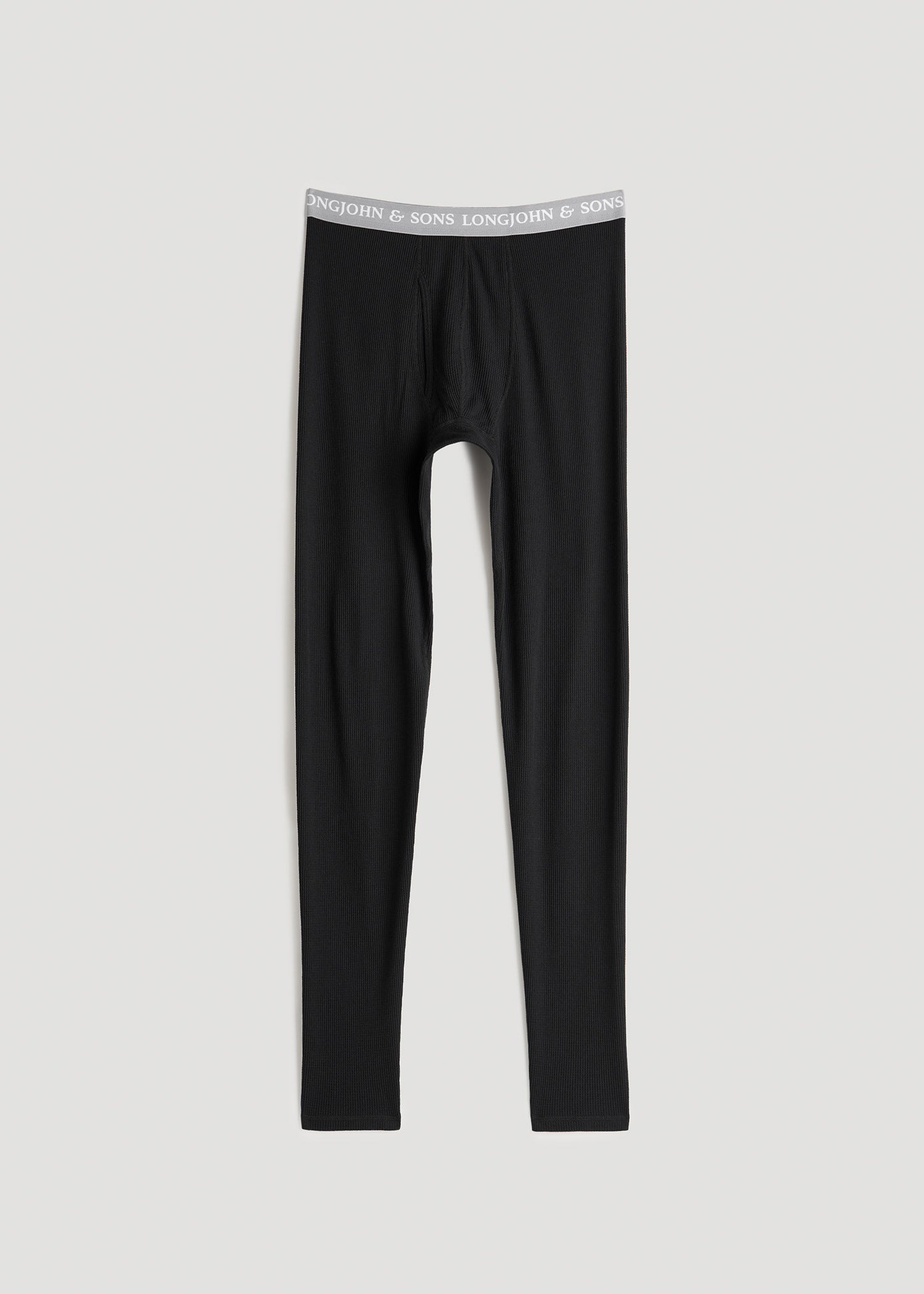 LJ&S Long Thermal Underwear for Tall Men in Black