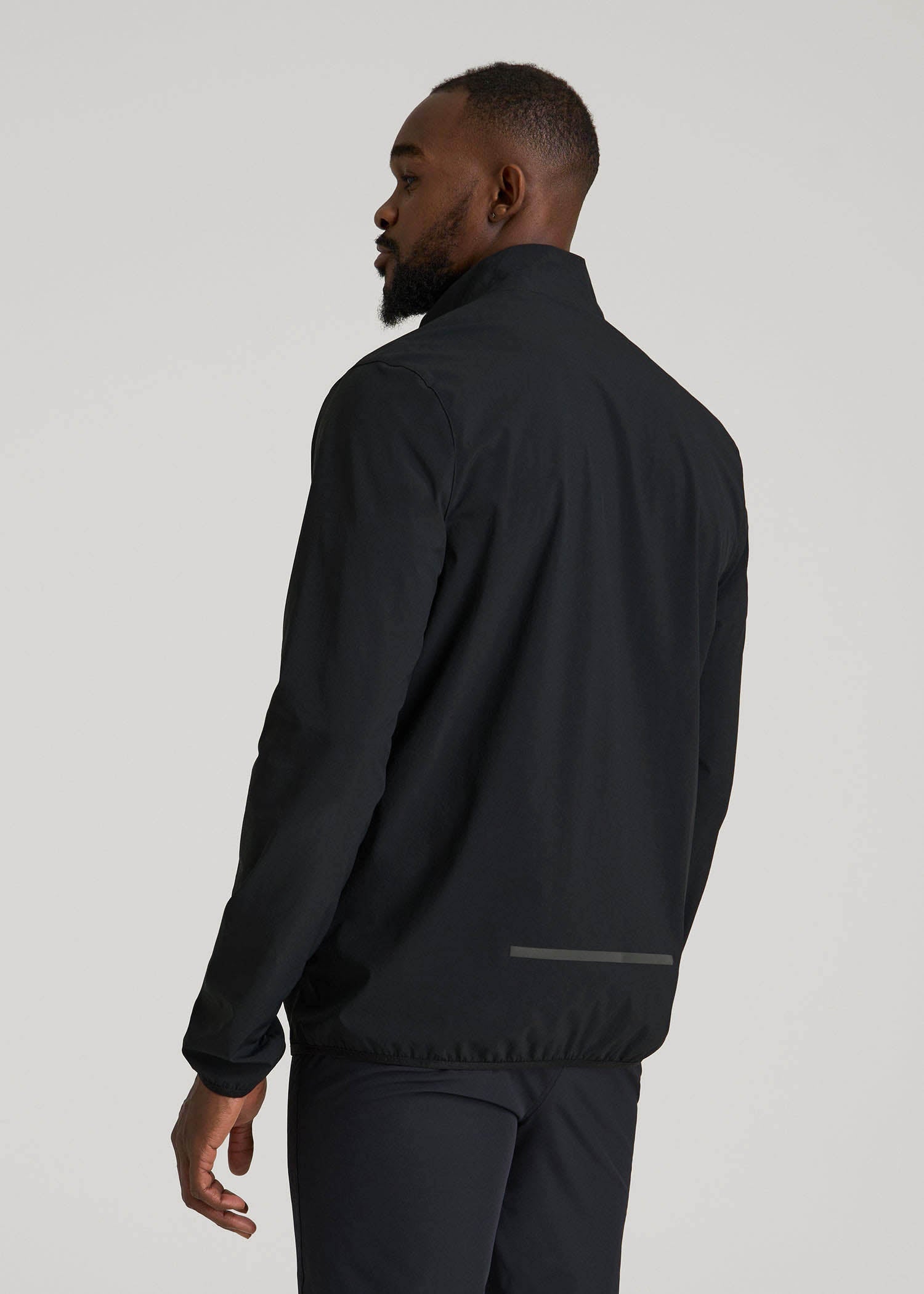 Softshell Jacket for Outdoor Training for Tall Men in Black