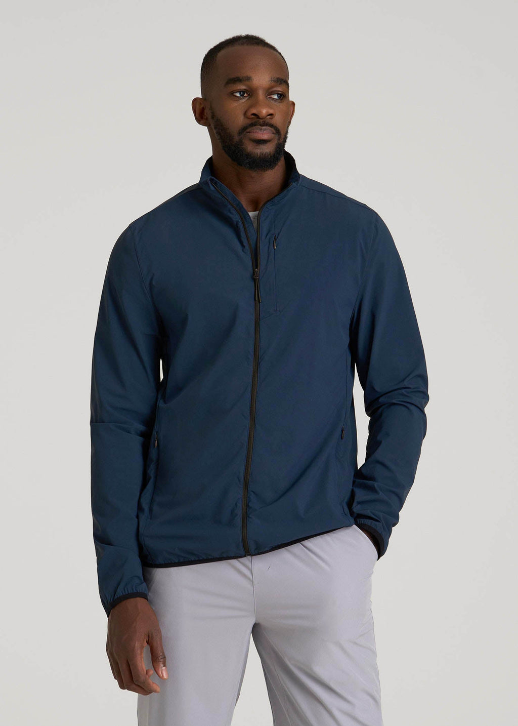 Softshell Jacket for Outdoor Training for Tall Men in Marine Navy