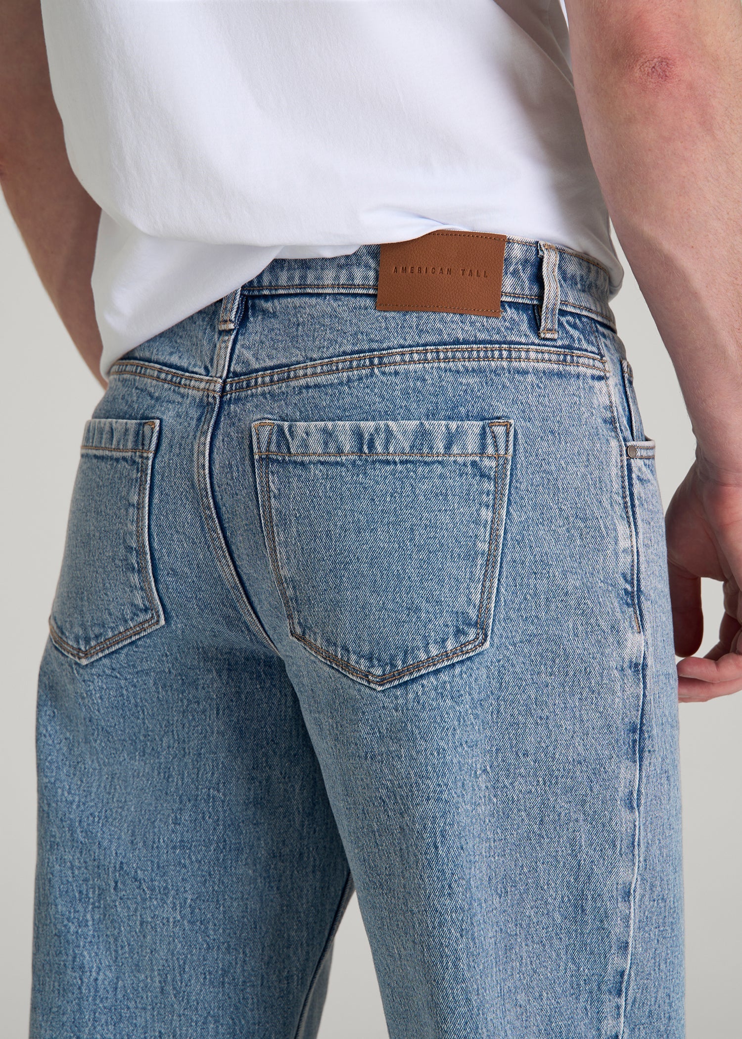 Hudson Loose Fit Jeans for Tall Men in Perfect Blue
